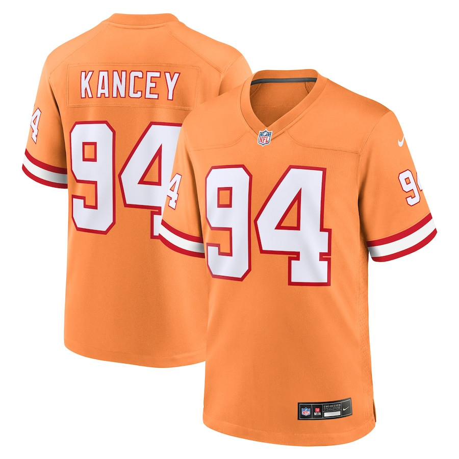 Calijah Kancey 94 Tampa Bay Buccaneers Men Alternate Team Game Jersey - Orange