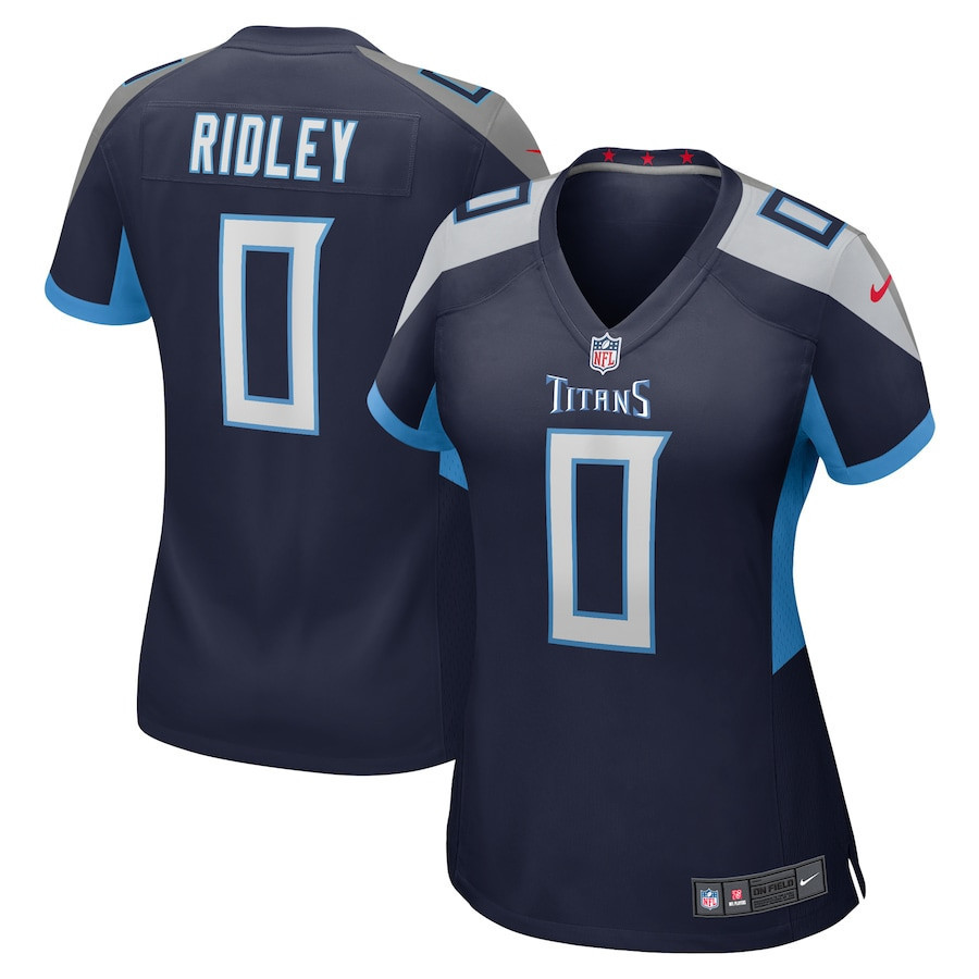 Calvin Ridley 0 Tennessee Titans Game Women Jersey - Navy