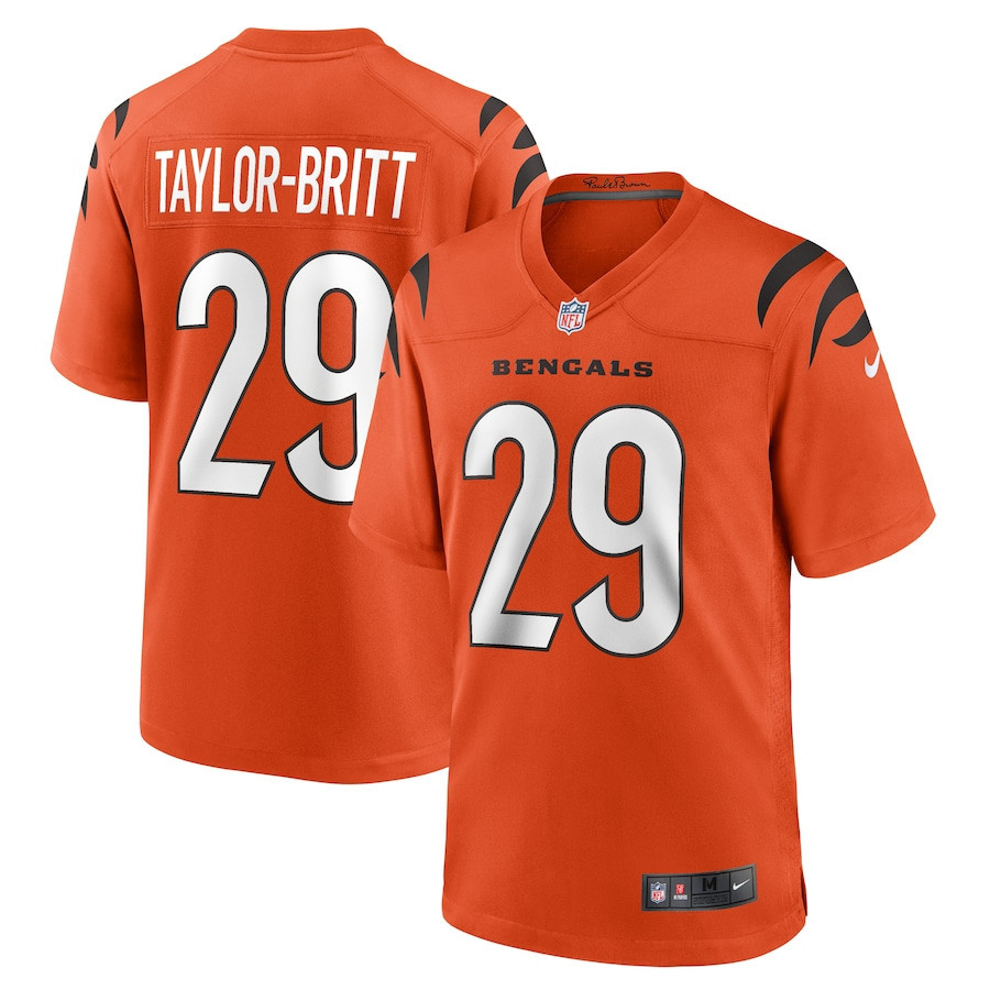 Cam Taylor-Britt 29 Cincinnati Bengals Alternate Game Men Jersey - Orange