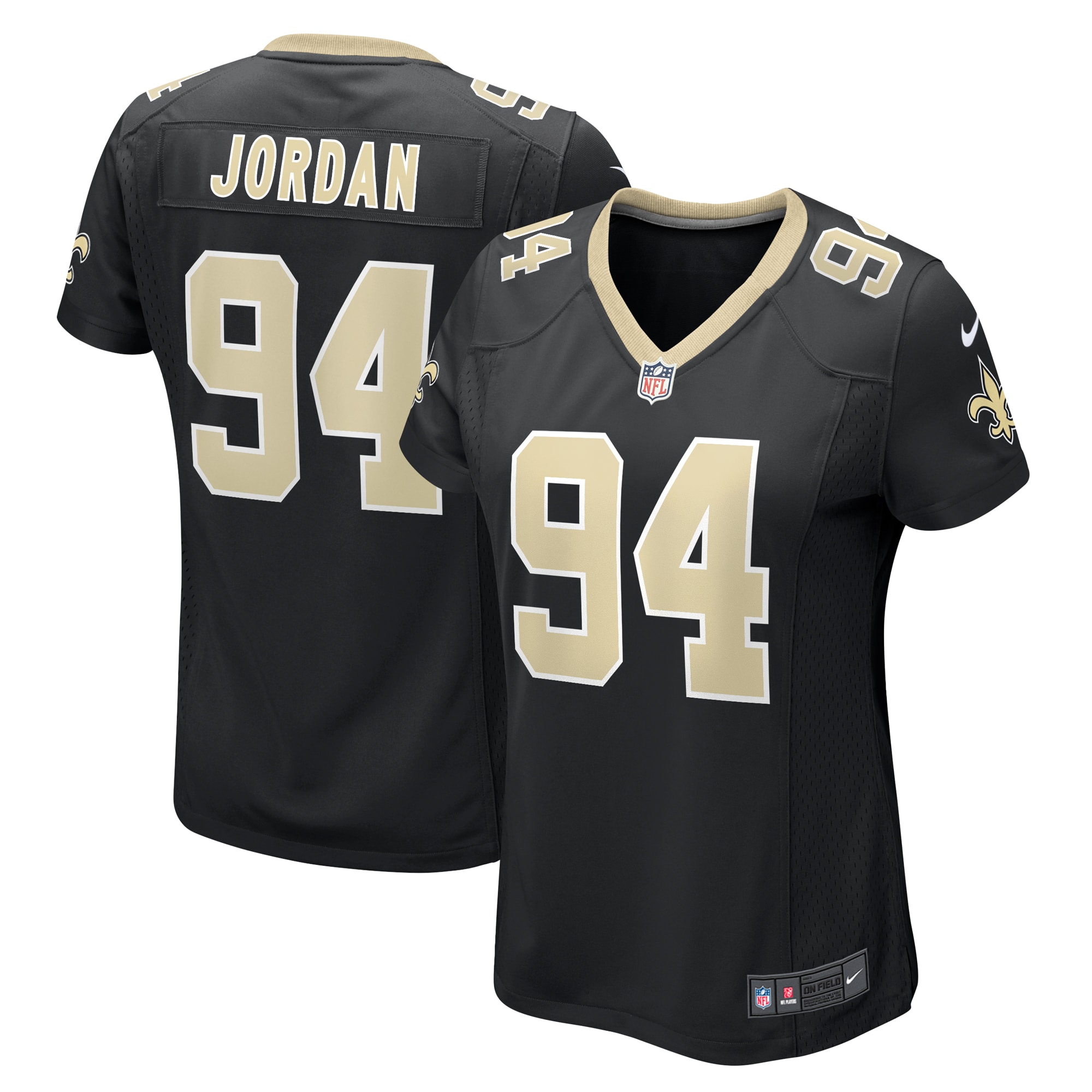 Cameron Jordan New Orleans Saints Women's Team Game Jersey - Black