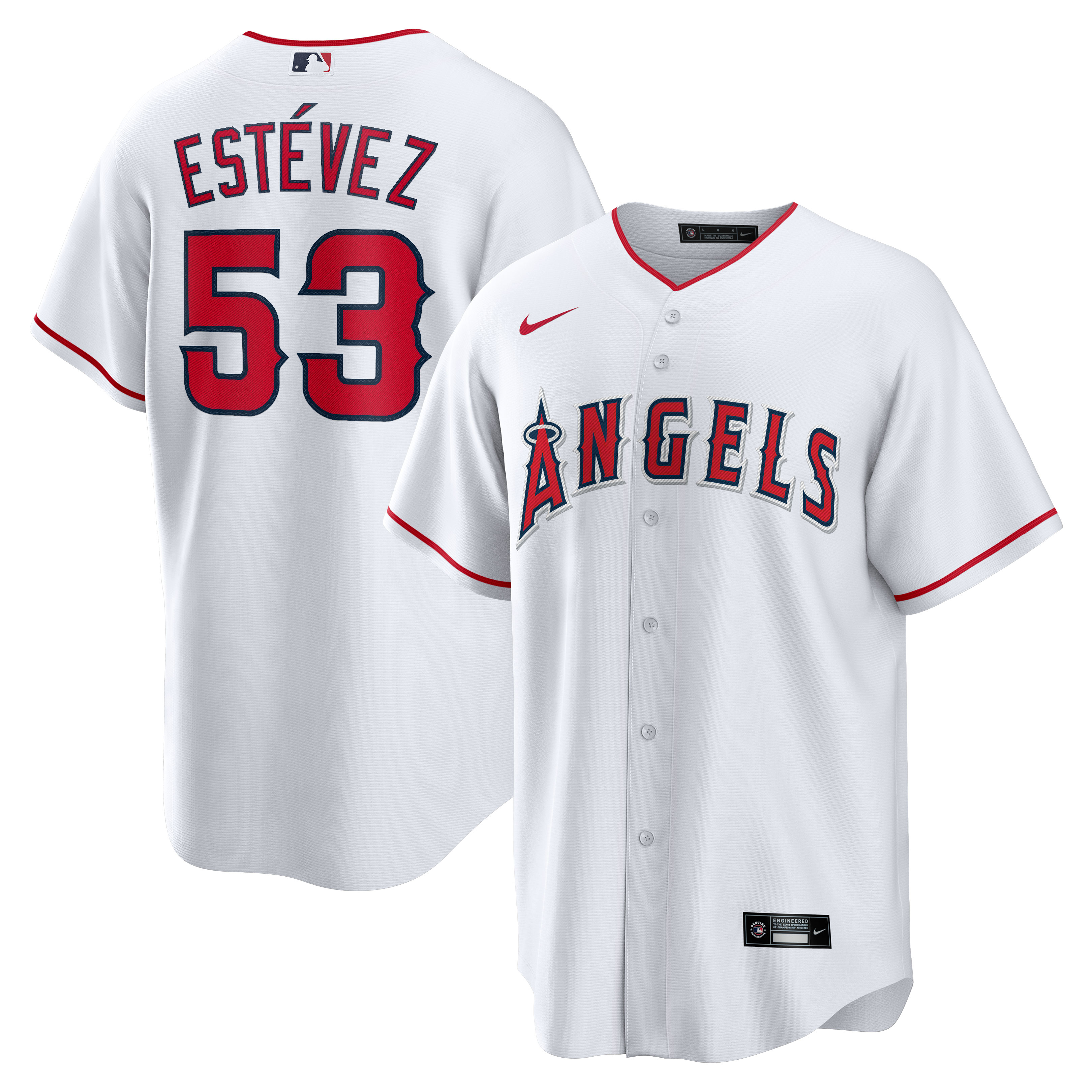 Carlos Est\u00c3\u00a9vez Los Angeles Angels Home Replica Player Jersey - White