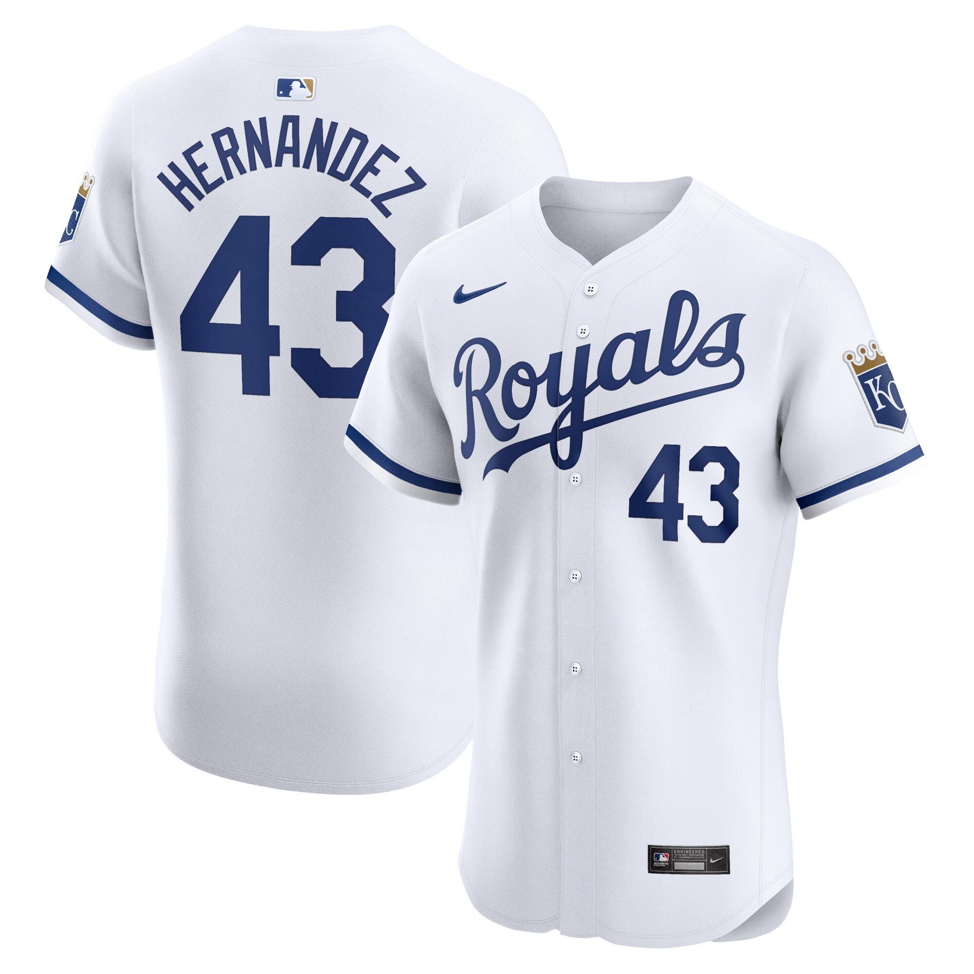 Carlos Hern\u00c3\u00a1ndez Kansas City Royals Home Elite Player Jersey - White