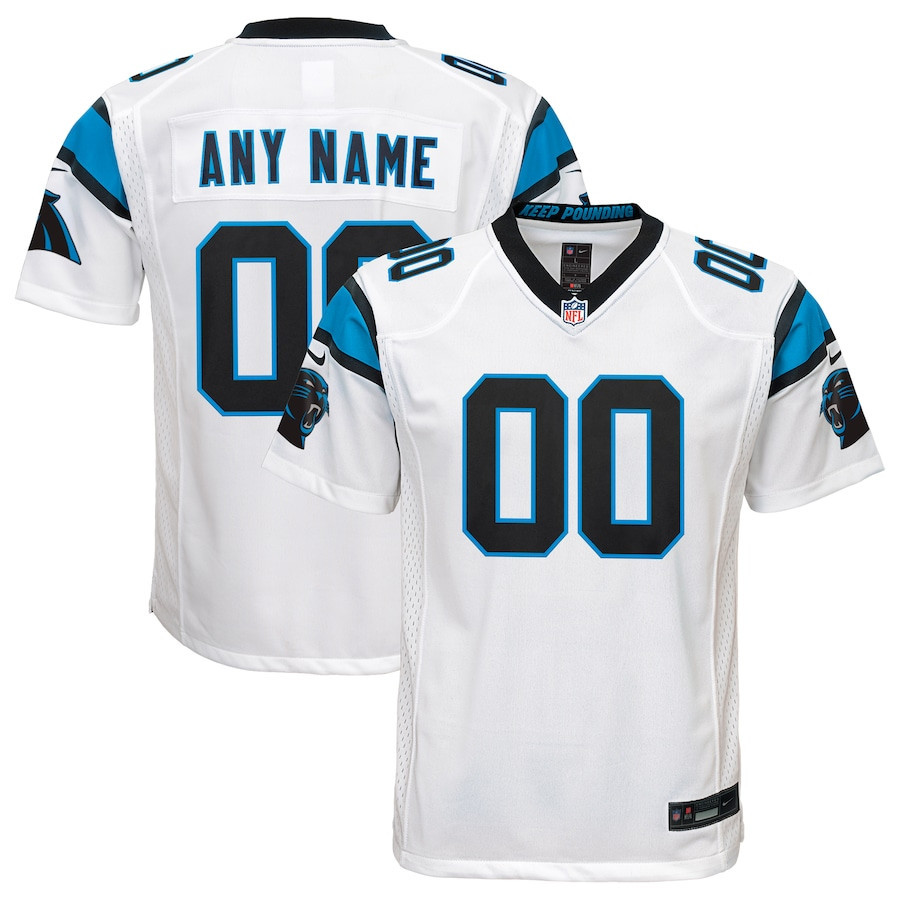 Carolina Panthers Custom YOUTH Game Jersey - White
