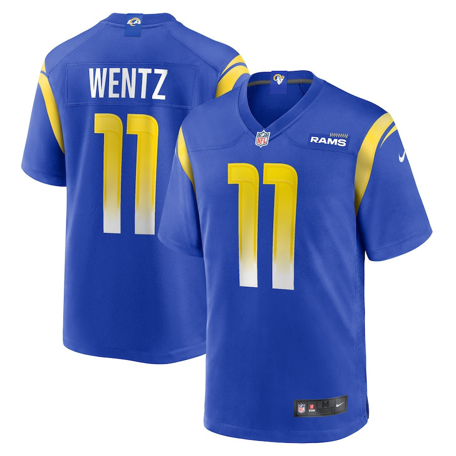 Carson Wentz 11 Los Angeles Rams Game Men Jersey - Royal