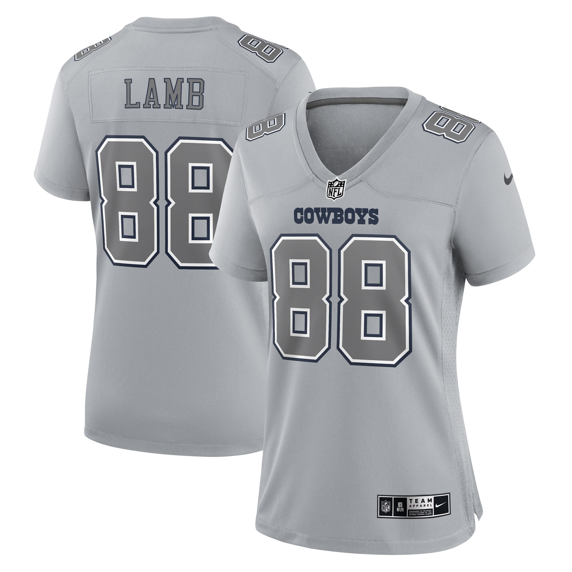 CeeDee Lamb Dallas Cowboys Women's Atmosphere Fashion Game Jersey - Gray