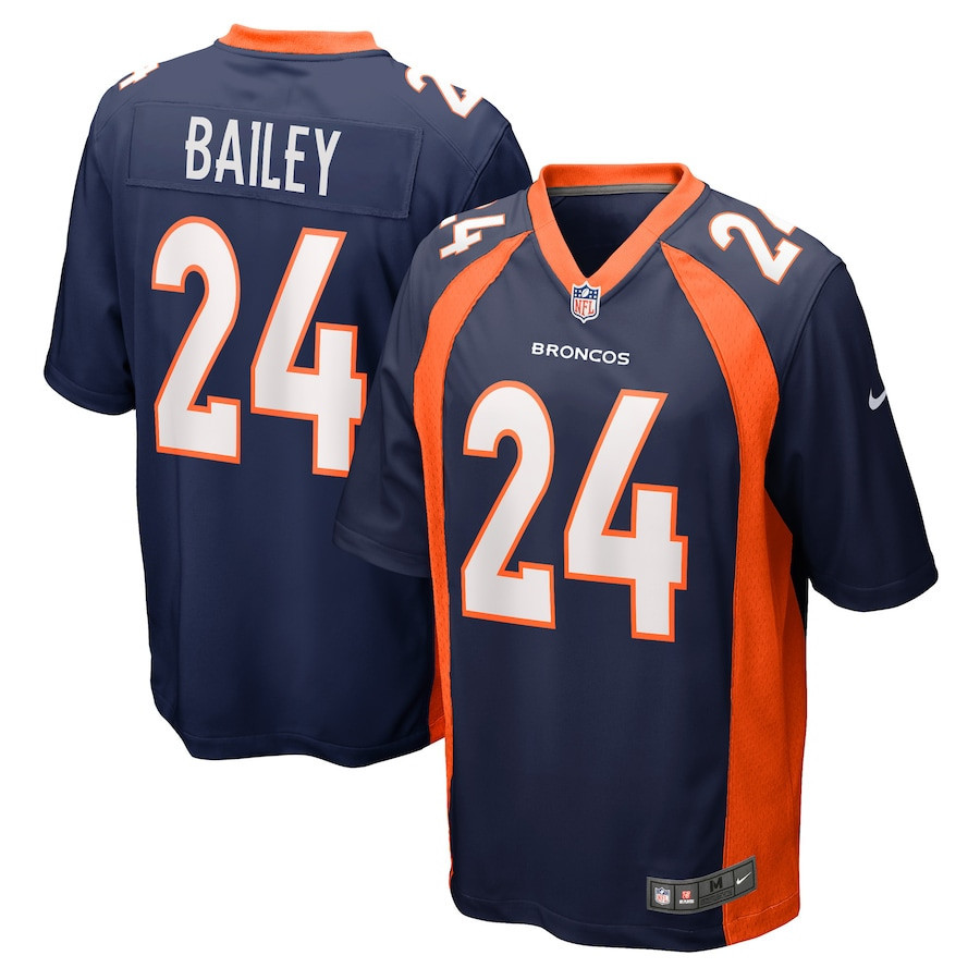 Champ Bailey 24 Denver Broncos Men Retired Jersey - Navy