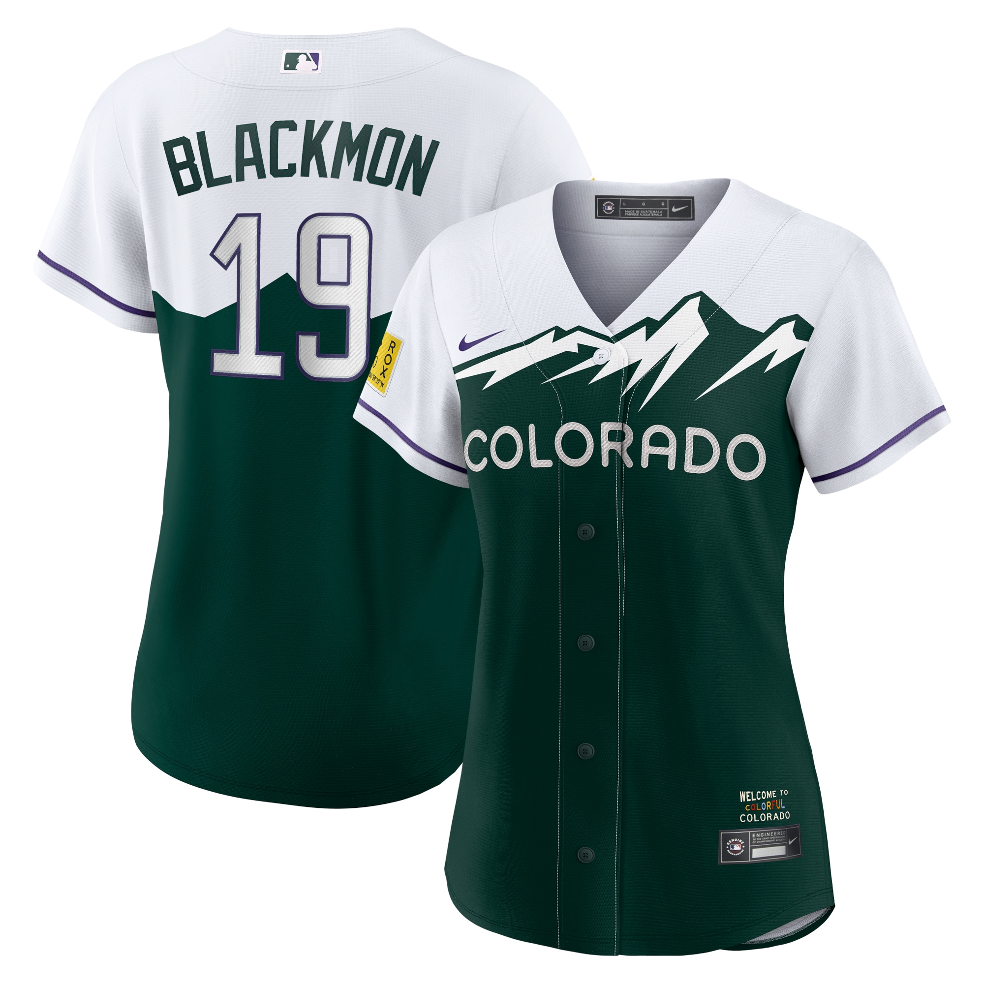 Charlie Blackmon Colorado Rockies Women's City Connect Replica Player Jersey - White\/Forest Green