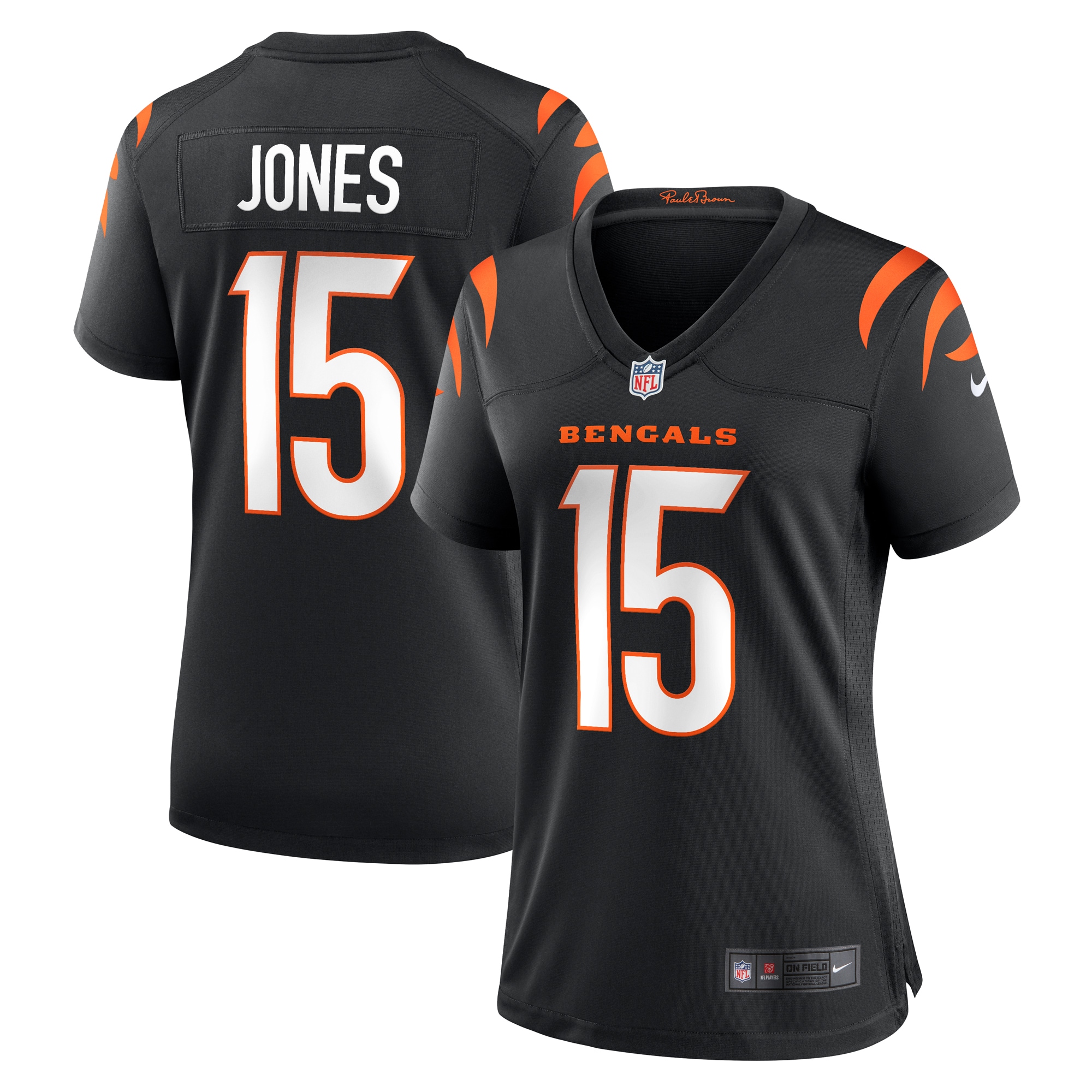 Charlie Jones Cincinnati Bengals Women's Team Game Jersey - Black
