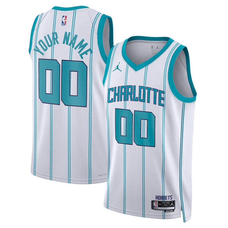 Charlotte Hornets 2023/24 Association Swingman Custom Men Jersey - White