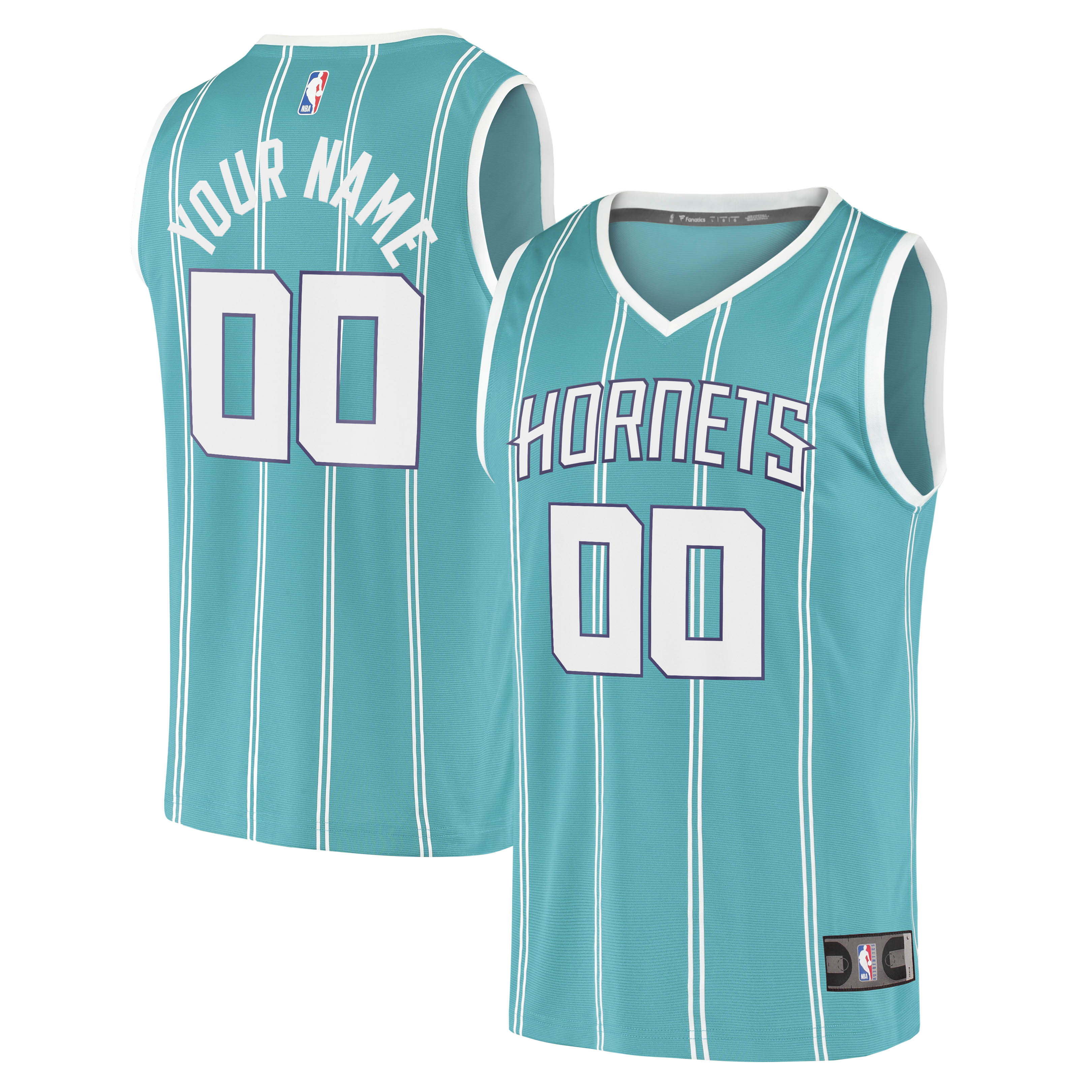 Charlotte Hornets Fanatics Youth 2020 Fast Break Replica Custom Jersey - Icon Edition - Teal