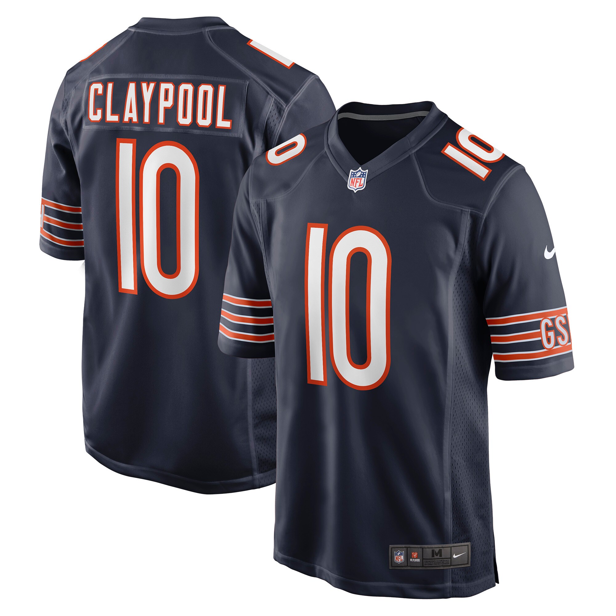 Chase Claypool Chicago Bears Game Player Jersey - Navy