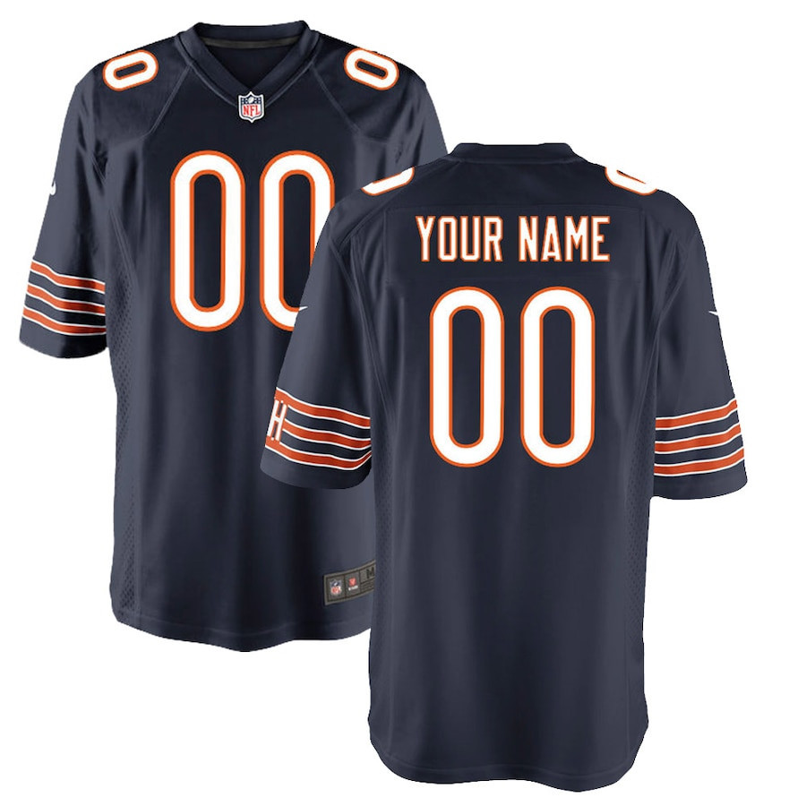 Chicago Bears YOUTH Custom Game Jersey - Navy