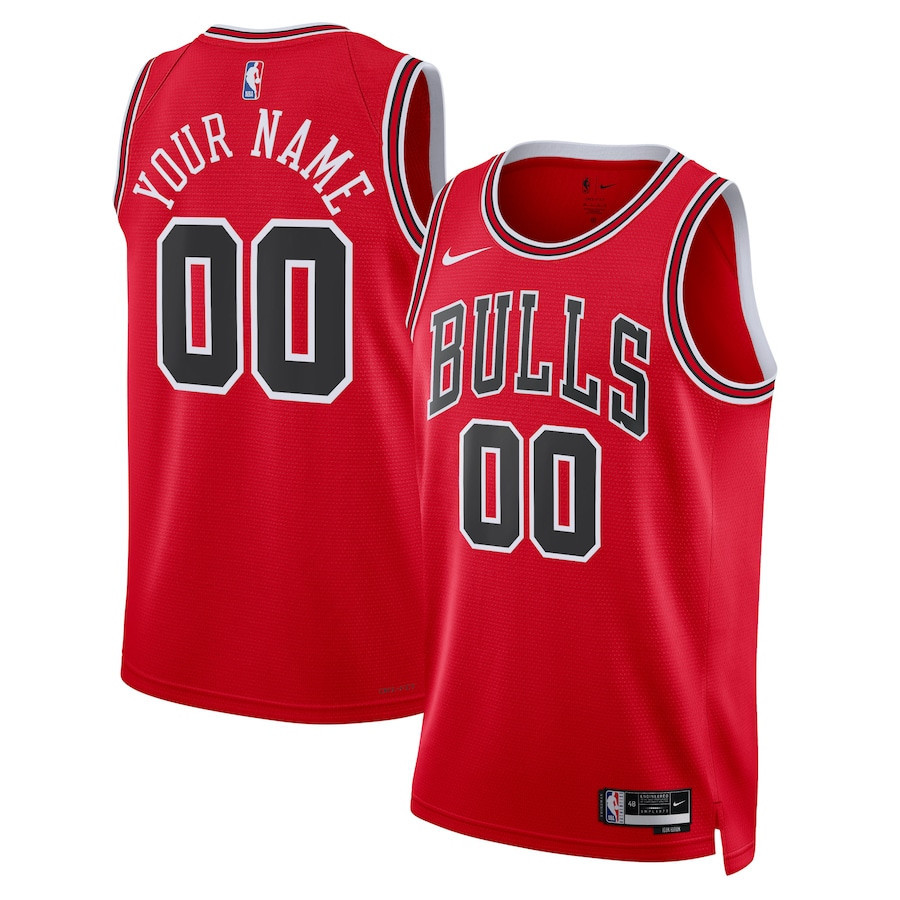 Chicago Bulls 2023/24 Icon Swingman Custom Men Jersey - Red