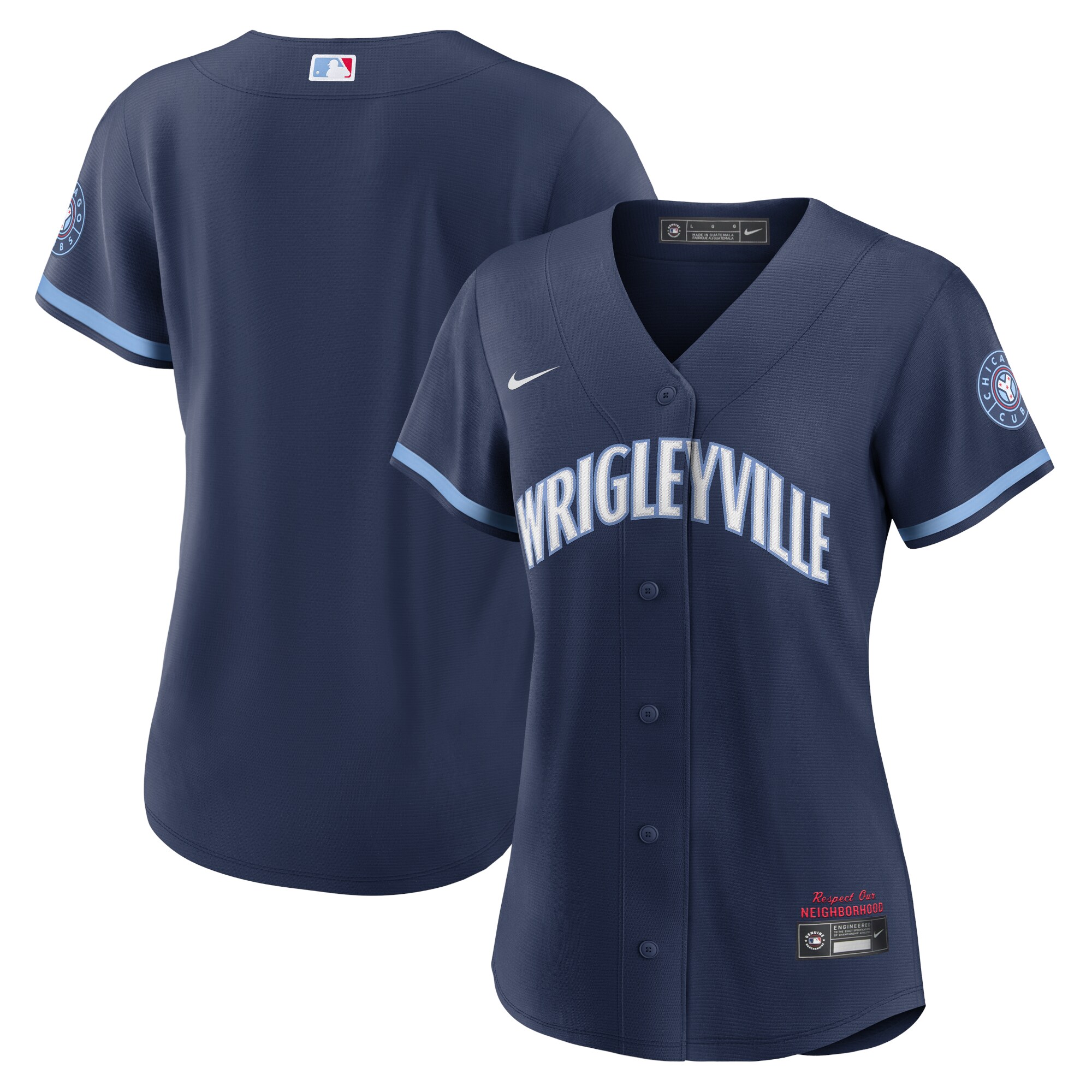 Chicago Cubs Women's City Connect Replica Jersey - Navy
