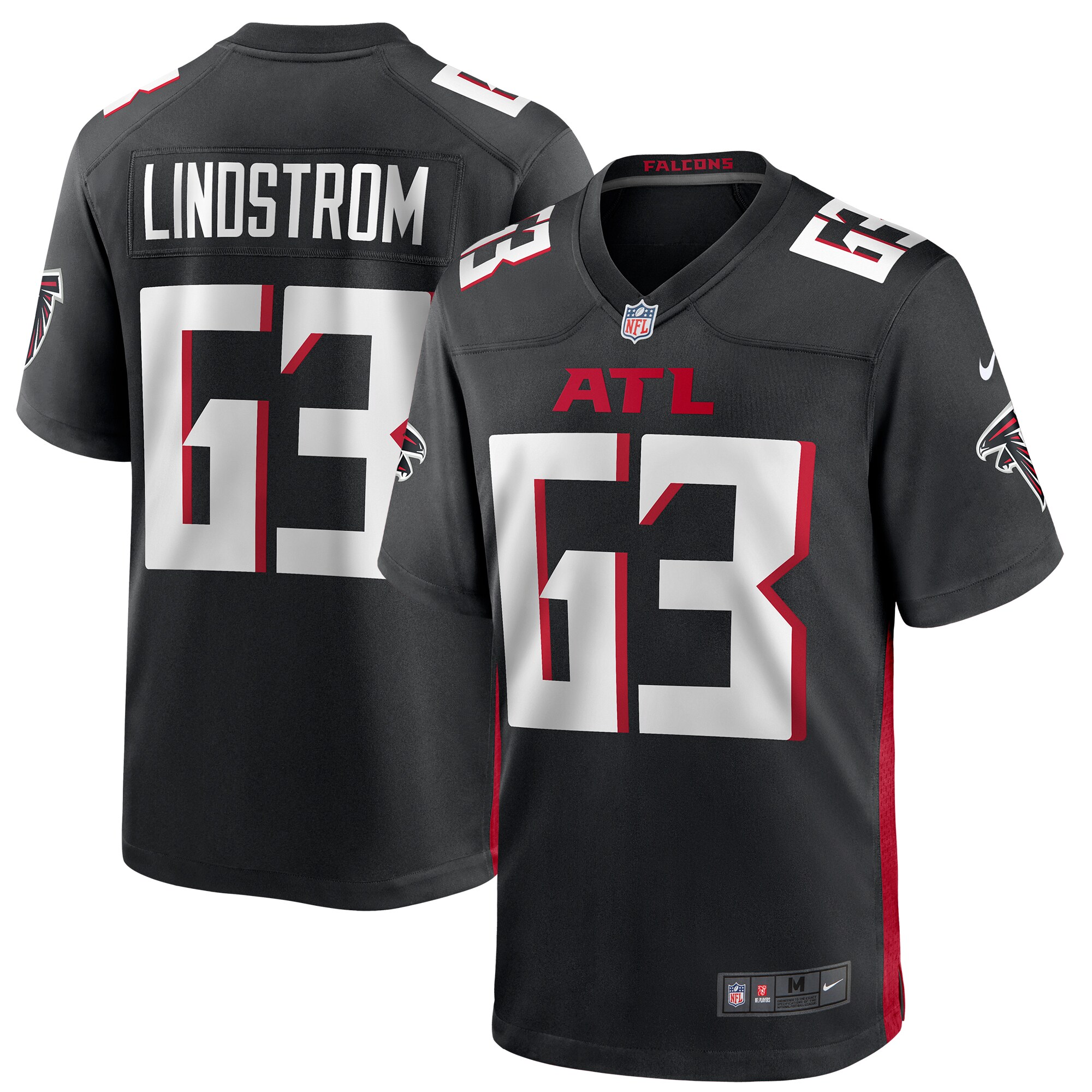 Chris Lindstrom Atlanta Falcons Game Jersey - Black