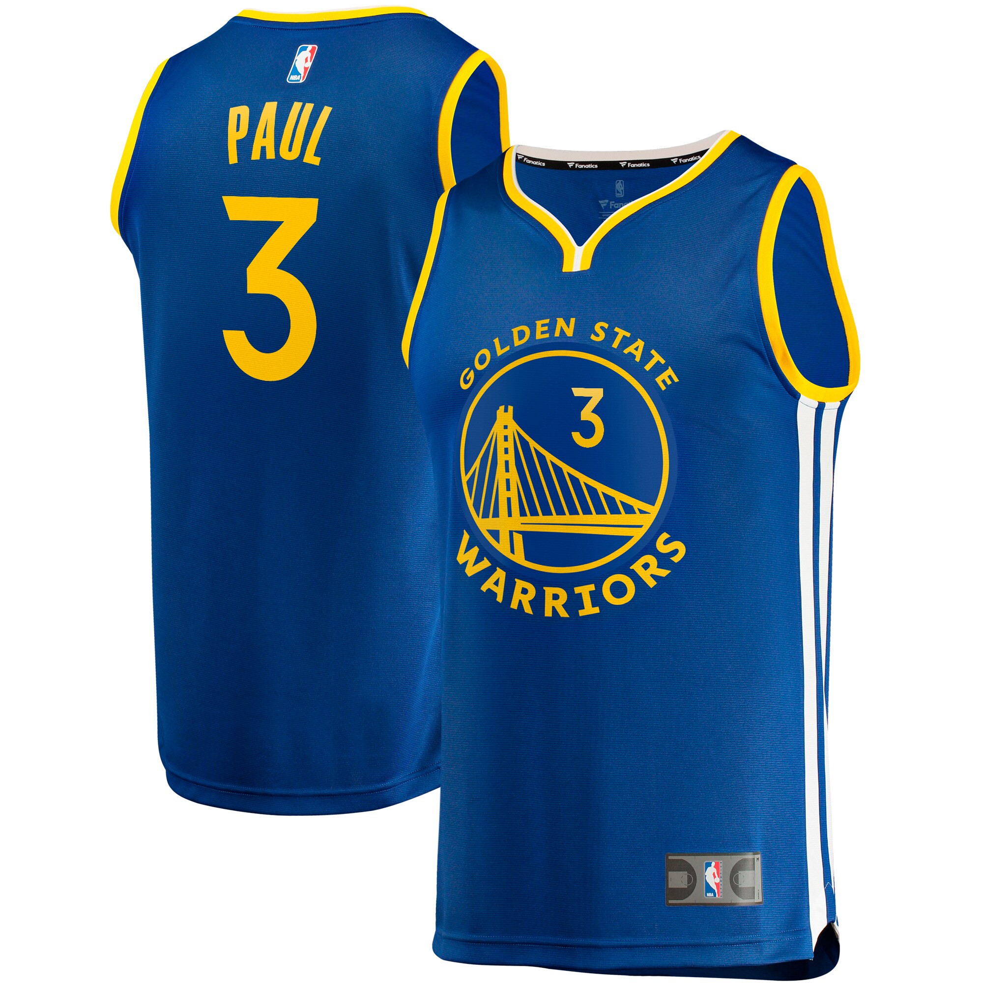 Chris Paul Golden State Warriors Fanatics Youth Fast Break Player Jersey - Icon Edition - Royal