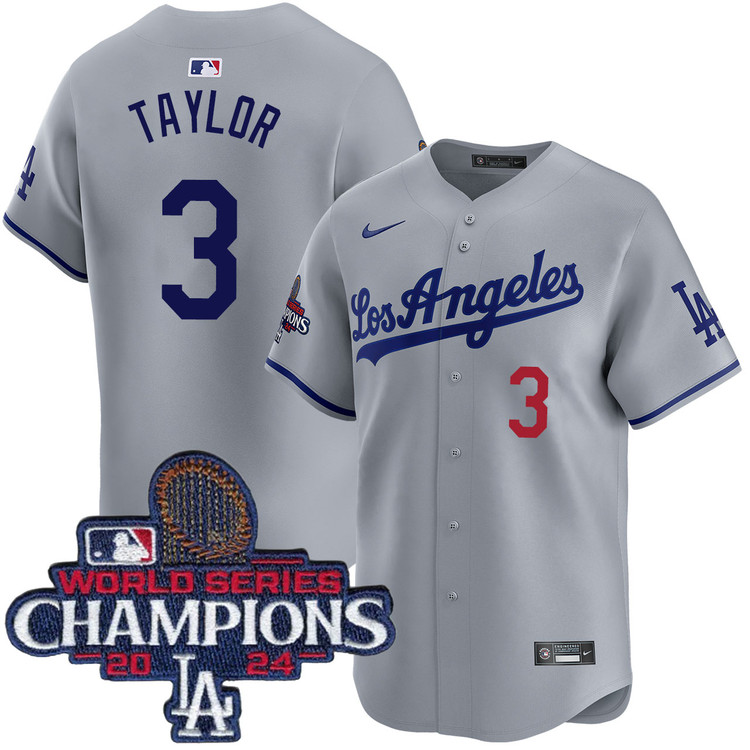 Chris Taylor Los Angeles Dodgers Road Limited World Series Champions Jersey