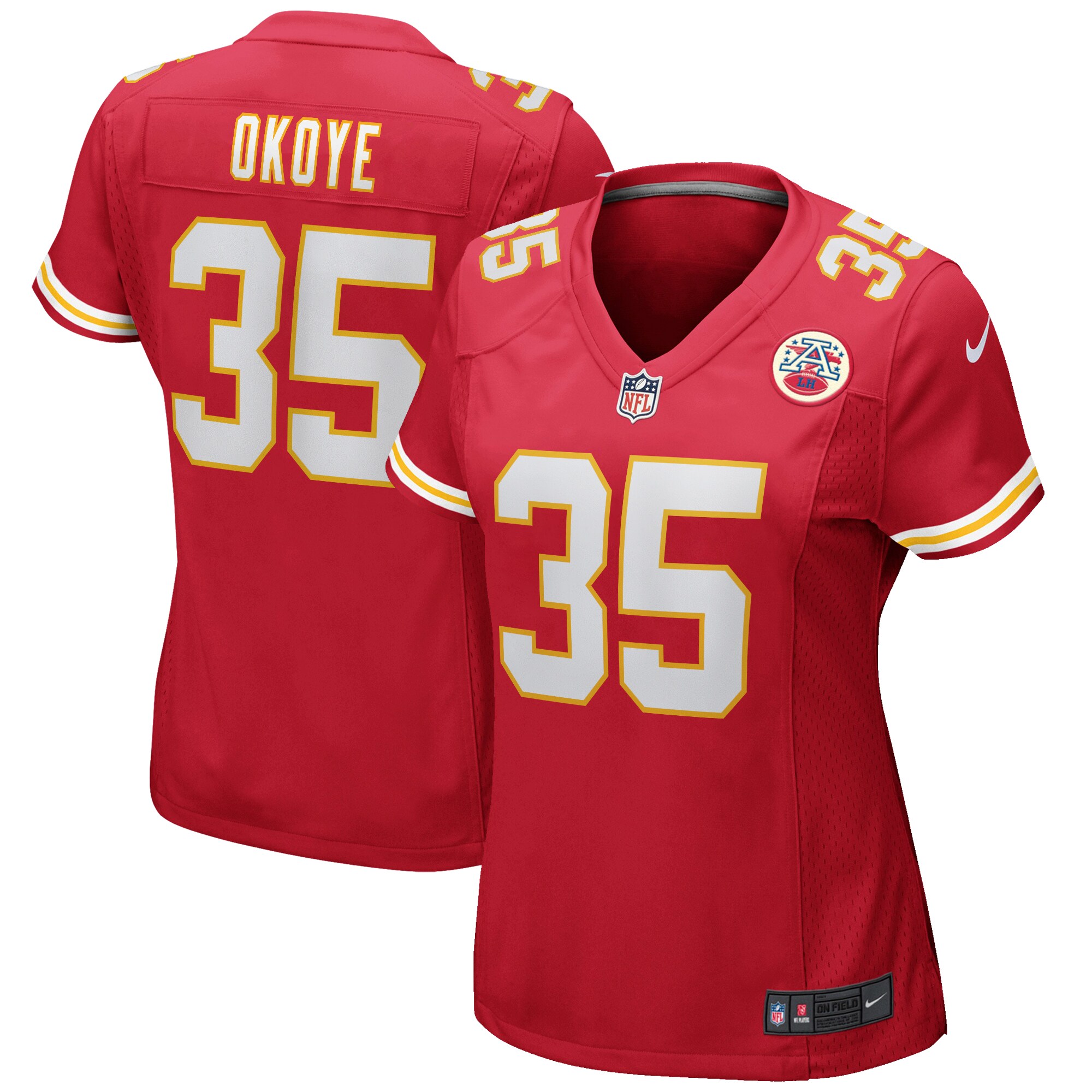Christian Okoye Kansas City Chiefs Women's Game Retired Player Jersey - Red