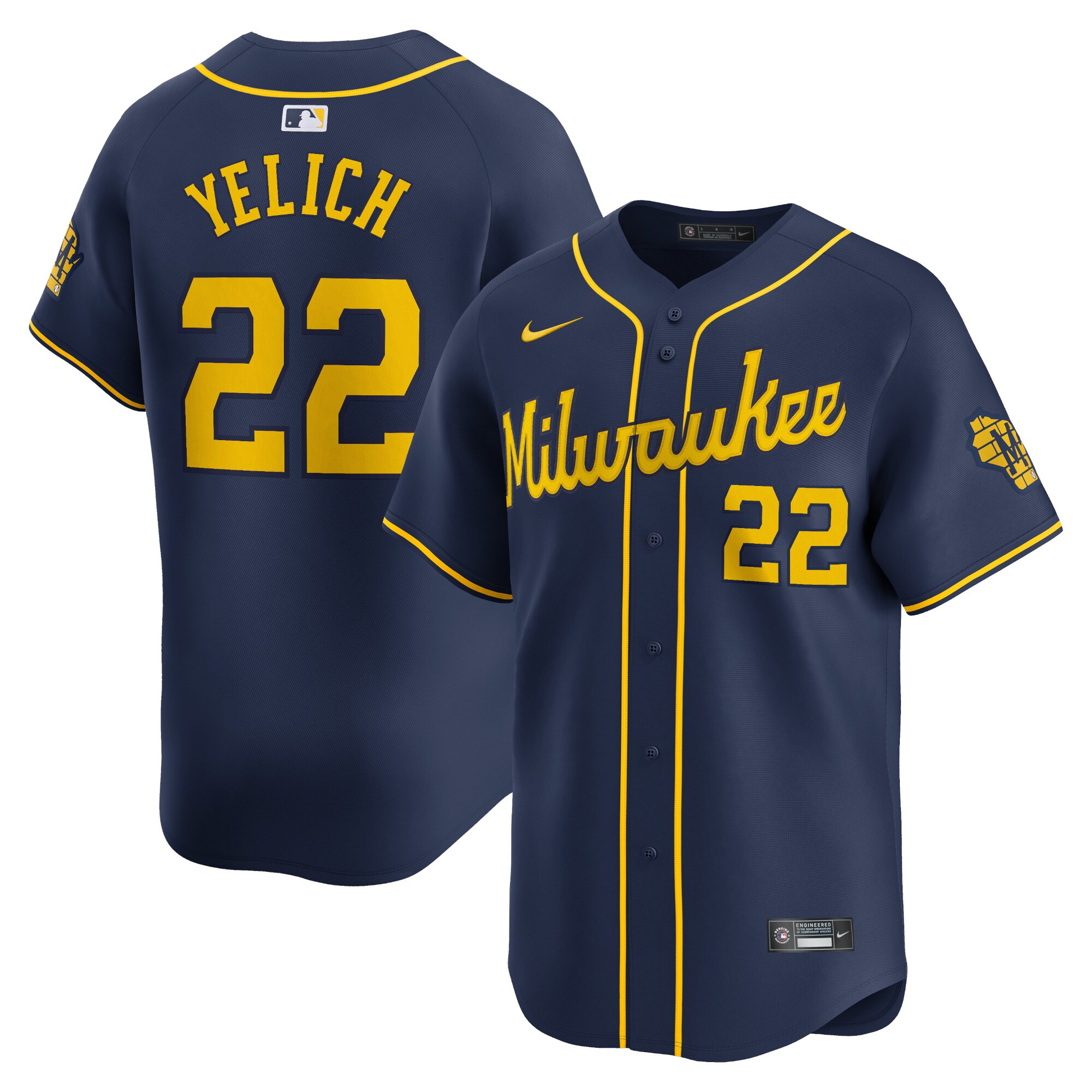 Christian Yelich Milwaukee Brewers Alternate Limited Player Jersey\u00c2\u00a0\u00e2\u20ac\u201c Navy