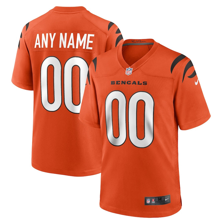 Cincinnati Bengals Alternate Custom YOUTH Game Jersey - Orange