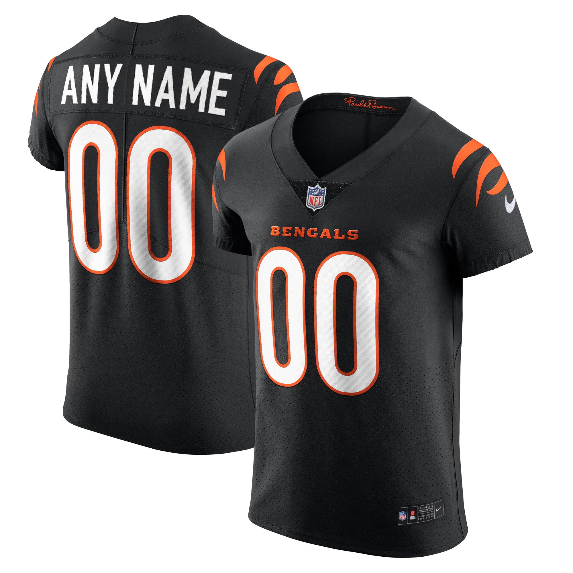 Cincinnati Bengals Vapor Elite Custom Jersey - Black