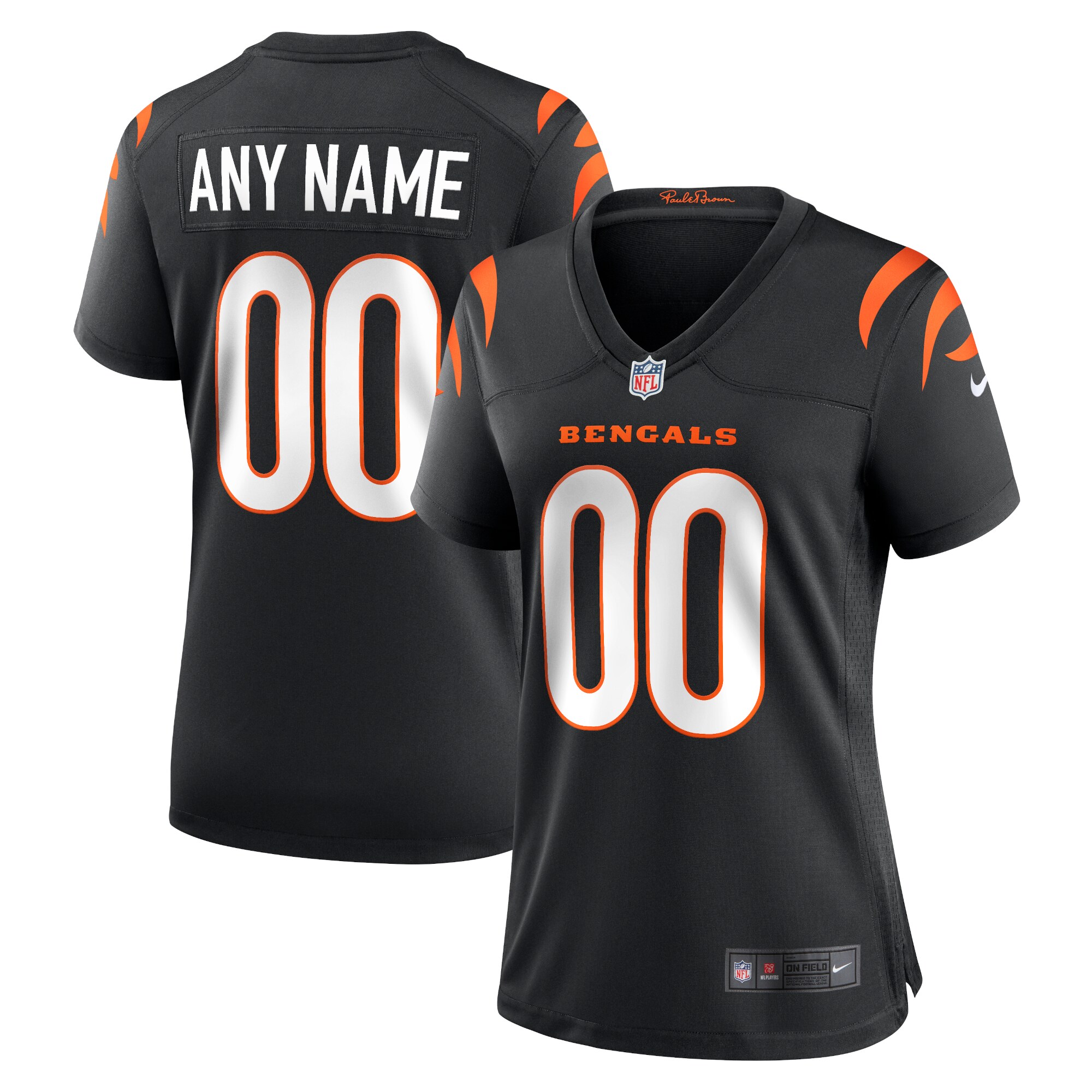 Cincinnati Bengals Women's Game Custom Jersey - Black