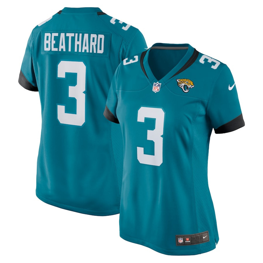 C.J. Beathard 3 Jacksonville Jaguars Women Game Jersey - Teal