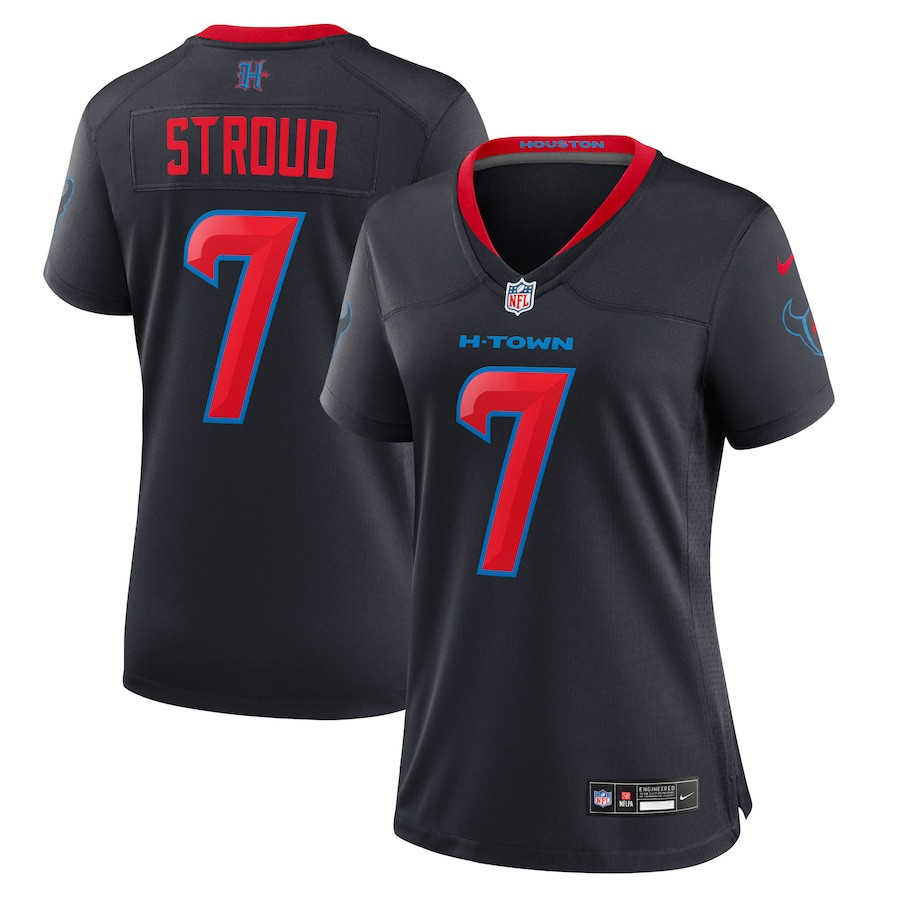 C.J. Stroud 7 Houston Texans Alternate Game Women Jersey - Navy