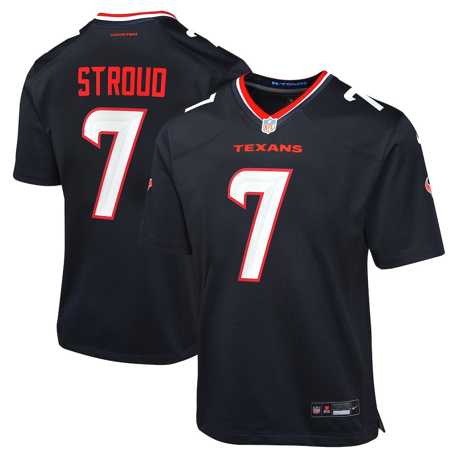 C.J. Stroud 7 Houston Texans Youth Game Jersey - Navy