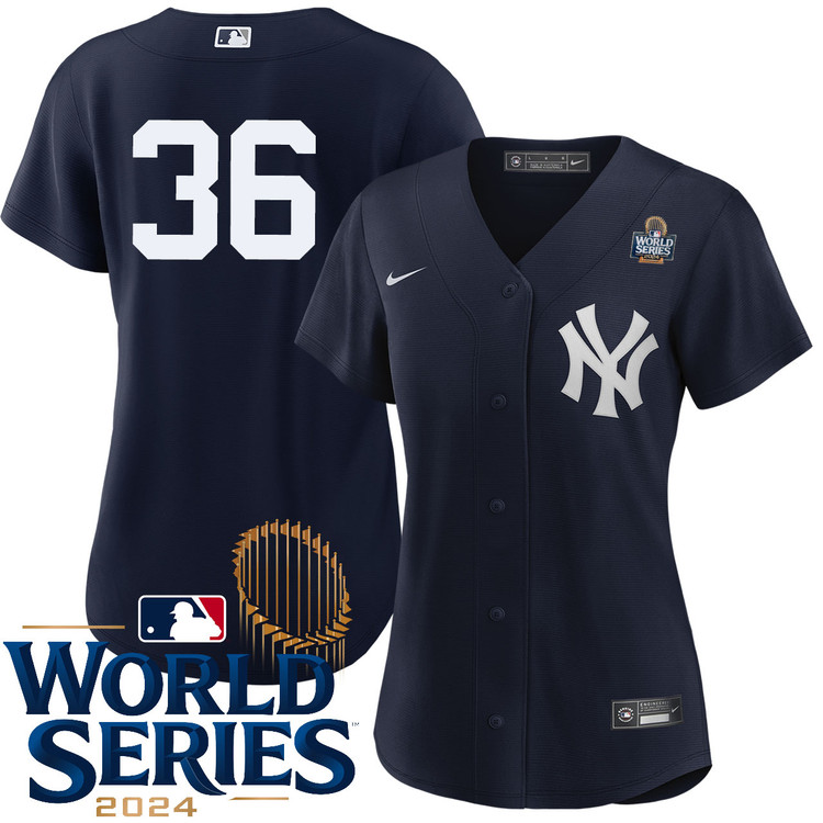 Clarke Schmidt New York Yankees Women's Alternate Navy Player World Series Jersey