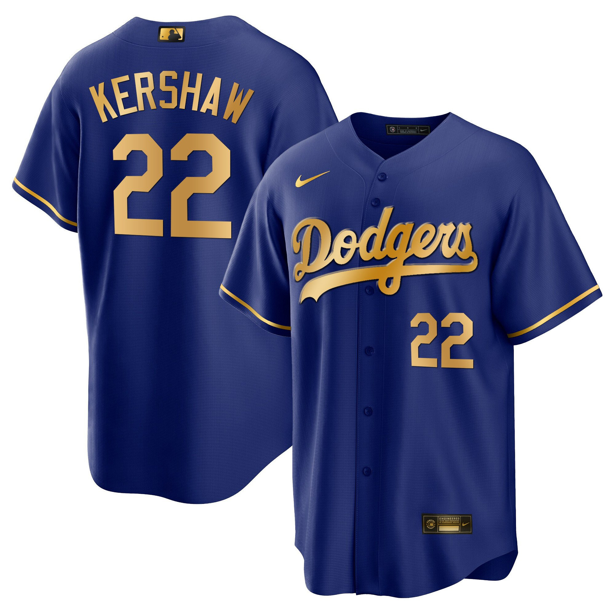 Clayton Kershaw 22 Los Angeles Dodgers Baseball Men Jersey - Cool Royal Gold