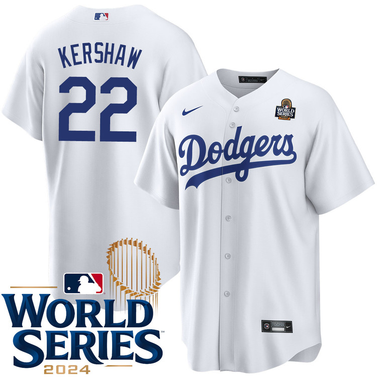 Clayton Kershaw Los Angeles Dodgers Youth Home World Series Jersey