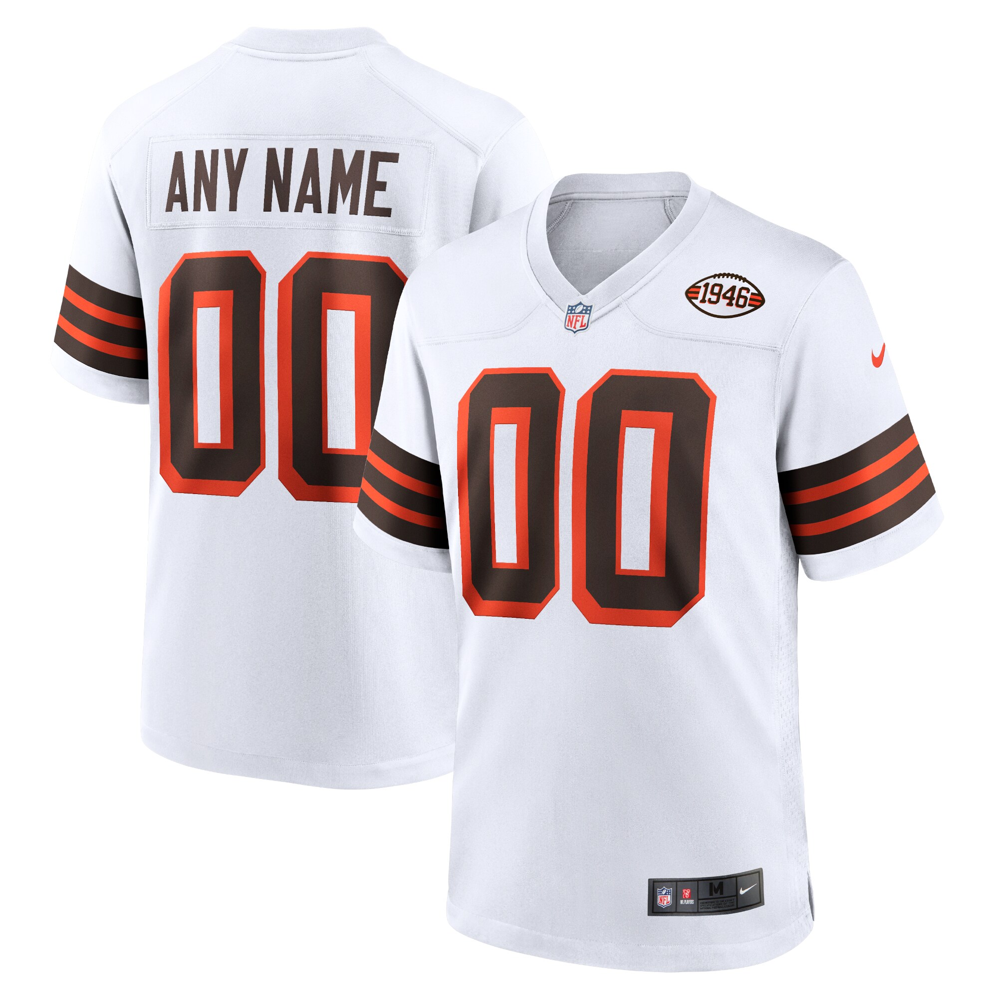 Cleveland Browns 1946 Collection Alternate Custom Jersey - White