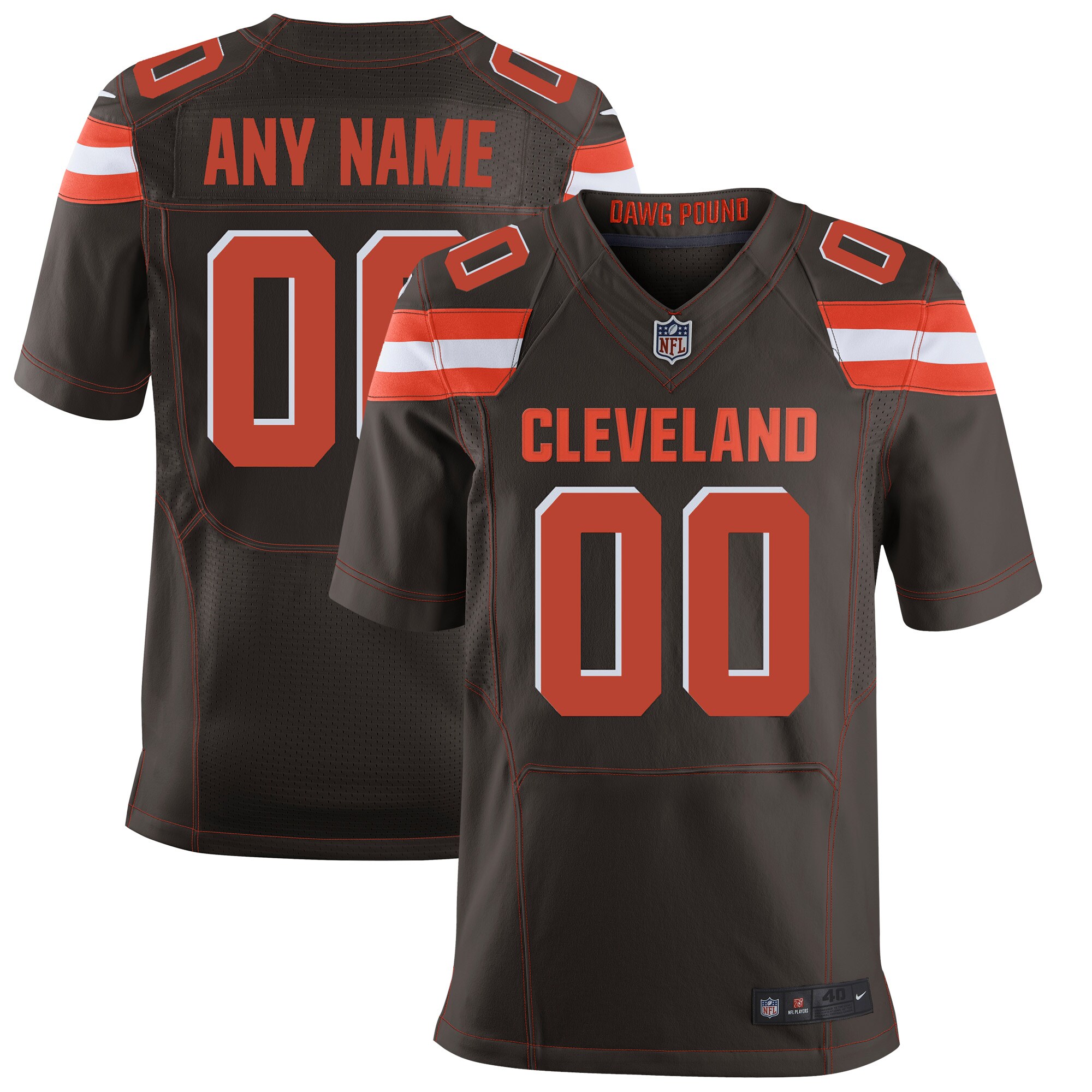 Cleveland Browns Elite Custom Jersey - Brown