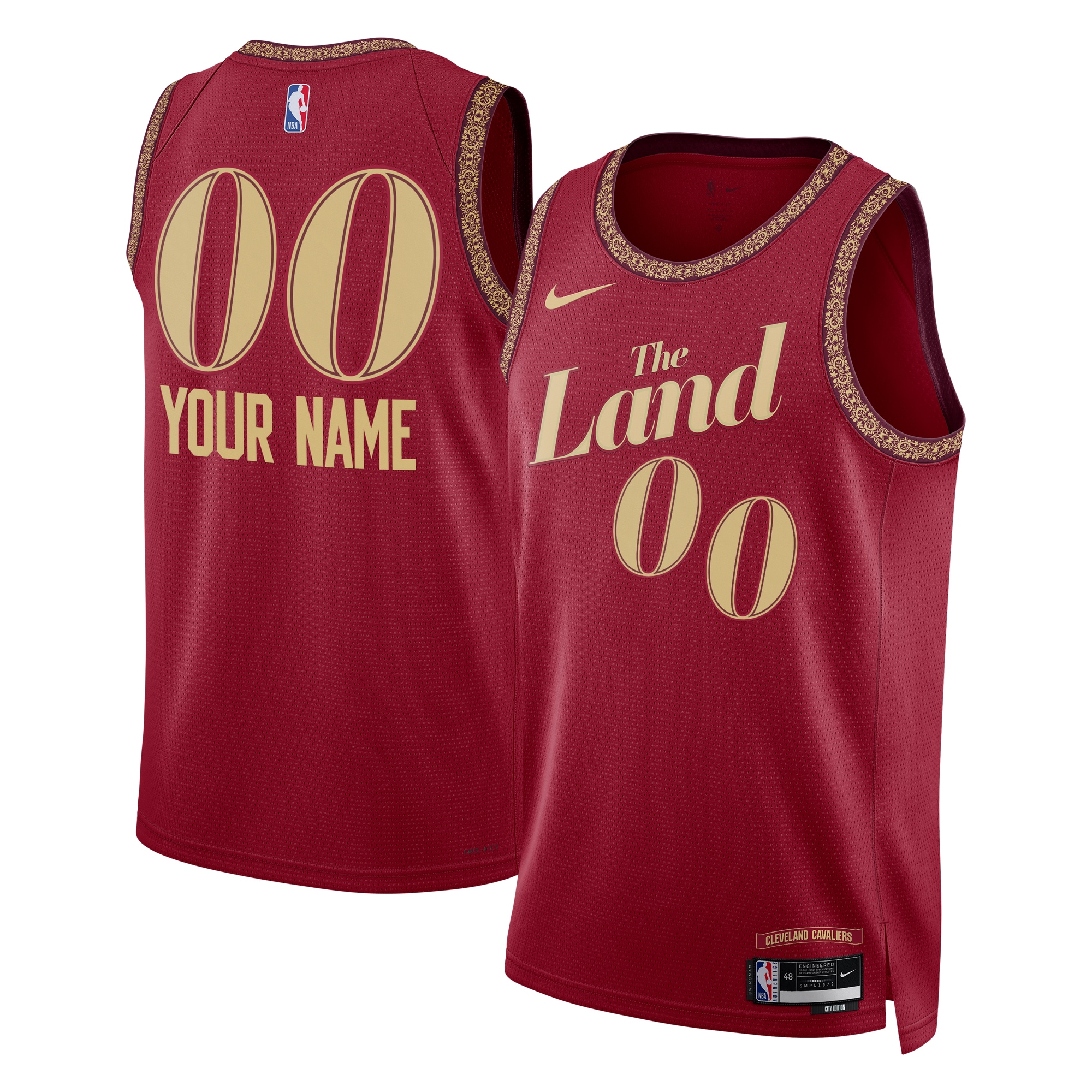 Cleveland Cavaliers Unisex 2023\/24 Custom Swingman Jersey - Wine - City Edition