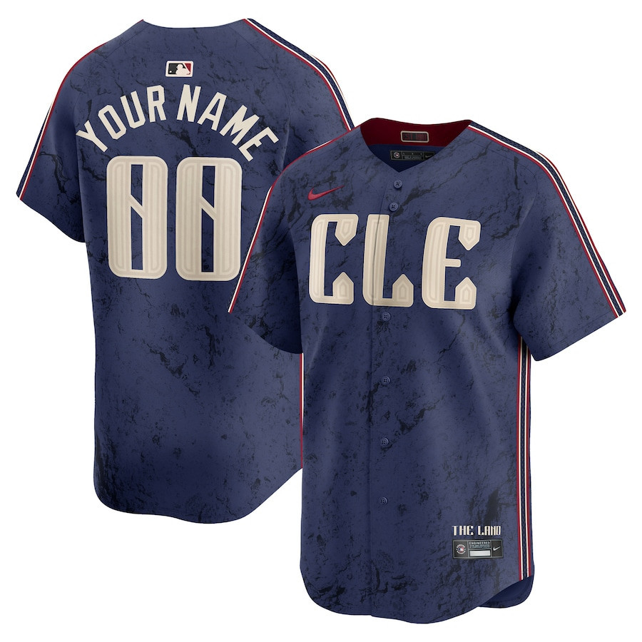 Cleveland Guardians 2024 City Connect Limited Men Custom Jersey - Navy