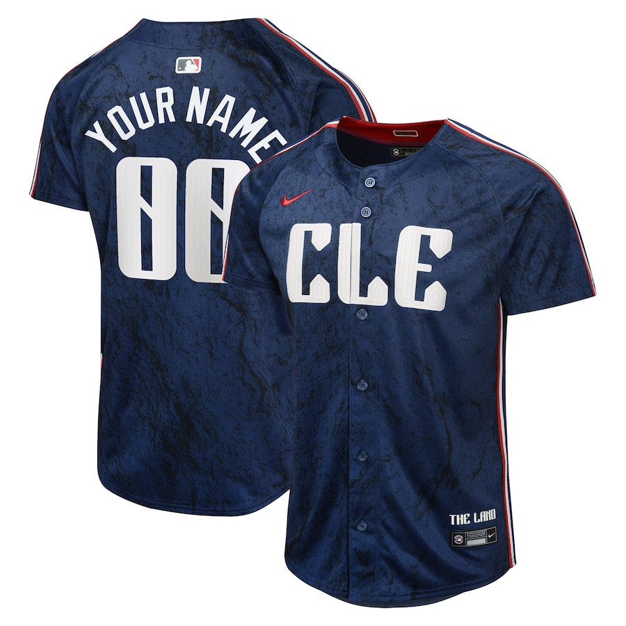 Cleveland Guardians 2024 City Connect Limited YOUTH Custom Jersey - Navy