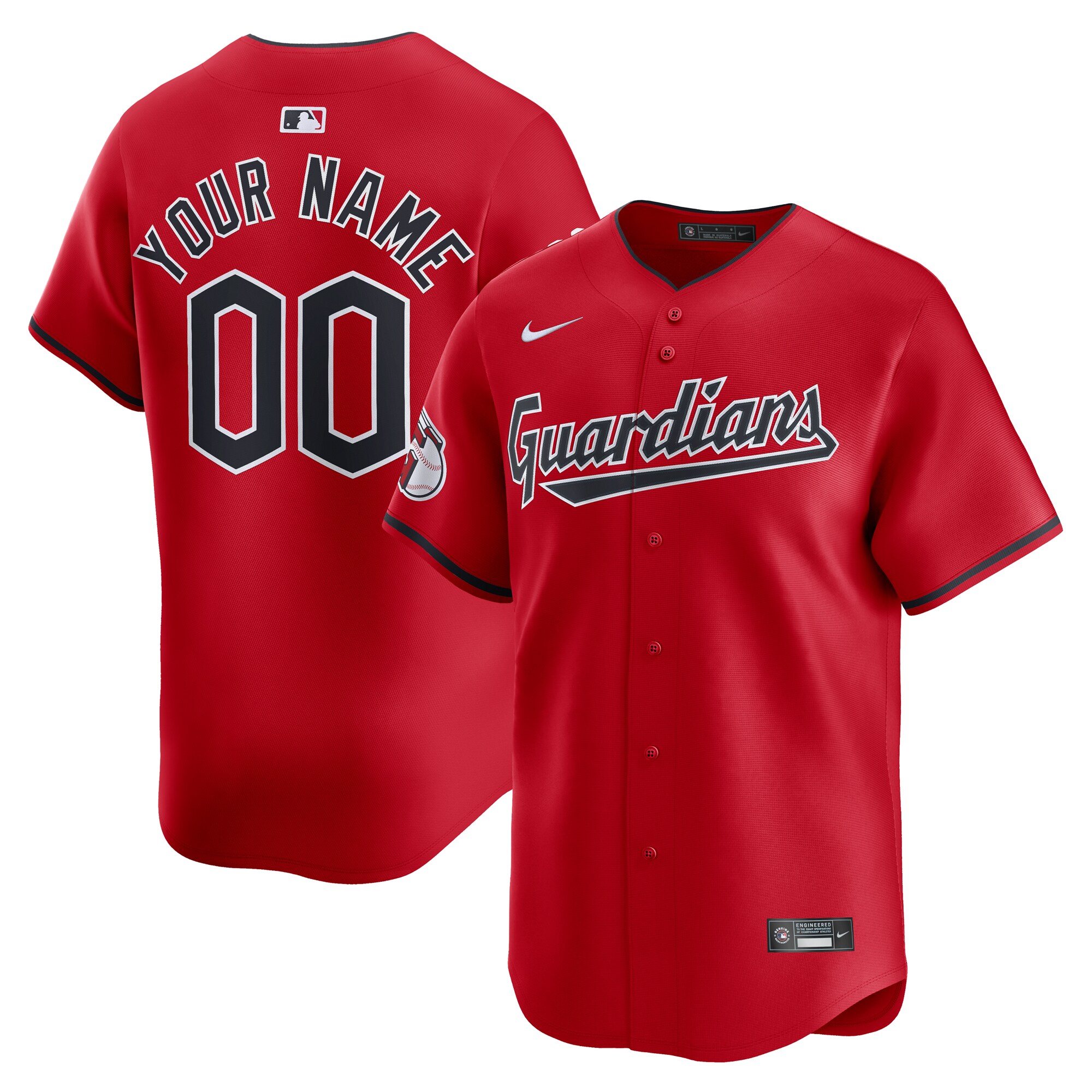 Cleveland Guardians Alternate Limited Custom Jersey\u00c2\u00a0\u00e2\u20ac\u201c Red