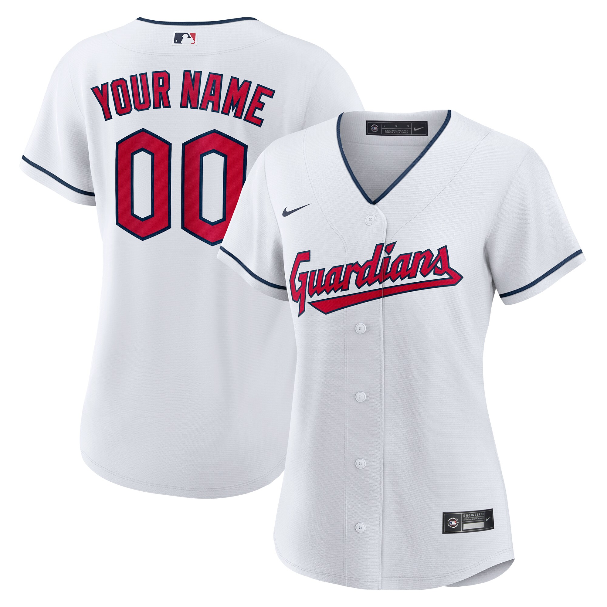 Cleveland Guardians Women's Replica Custom Jersey - White