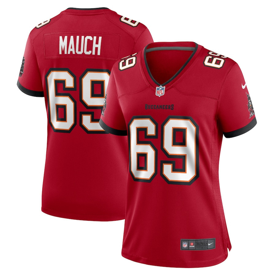 Cody Mauch 69 Tampa Bay Buccaneers Women Game Jersey - Red