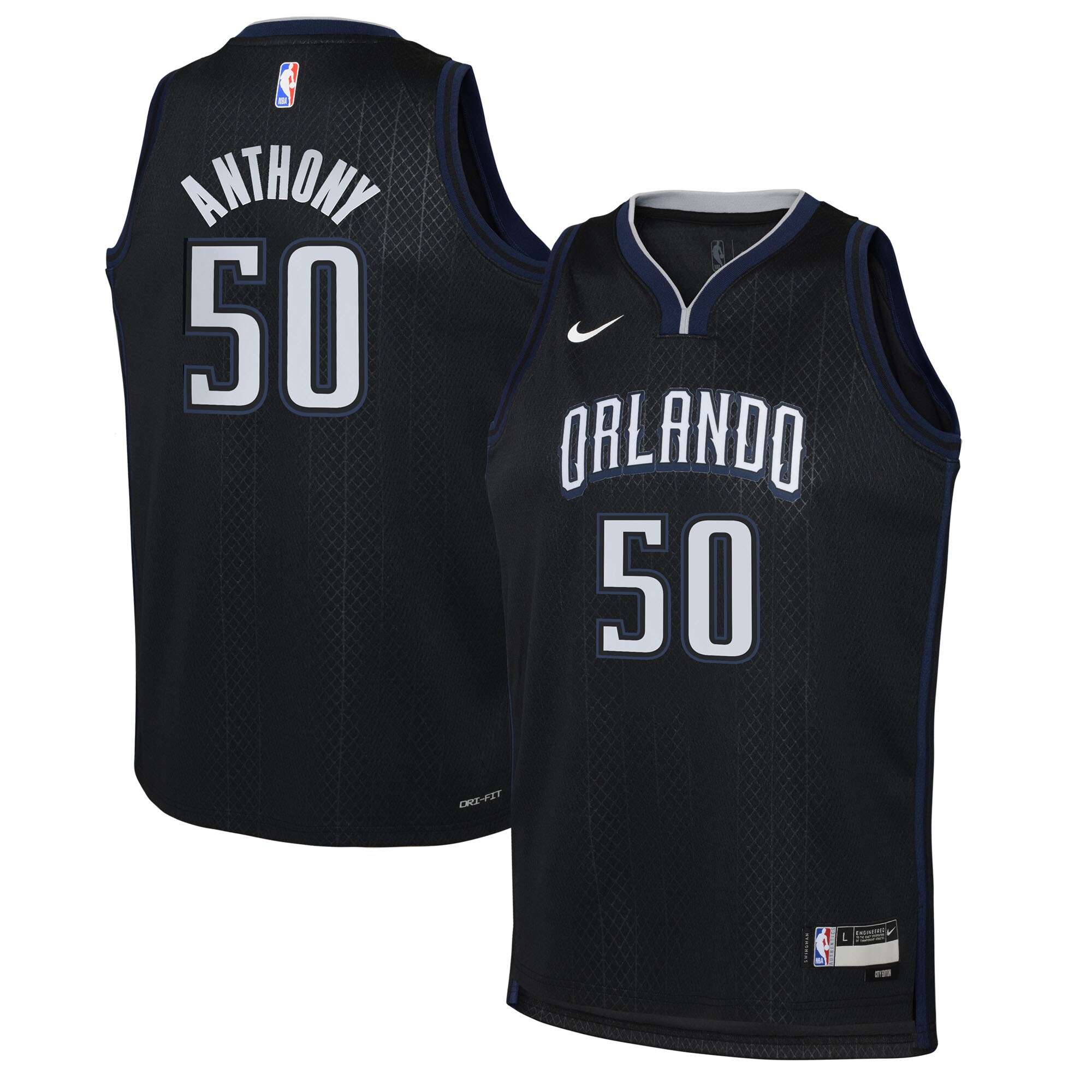 Cole Anthony Orlando Magic Youth 2022\/23 Swingman Jersey - City Edition - Black