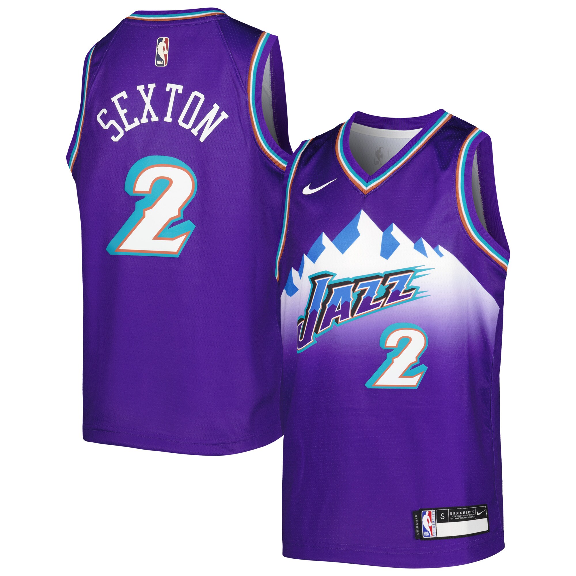 Collin Sexton Utah Jazz Youth 2022\/23 Swingman Jersey - City Edition - Purple