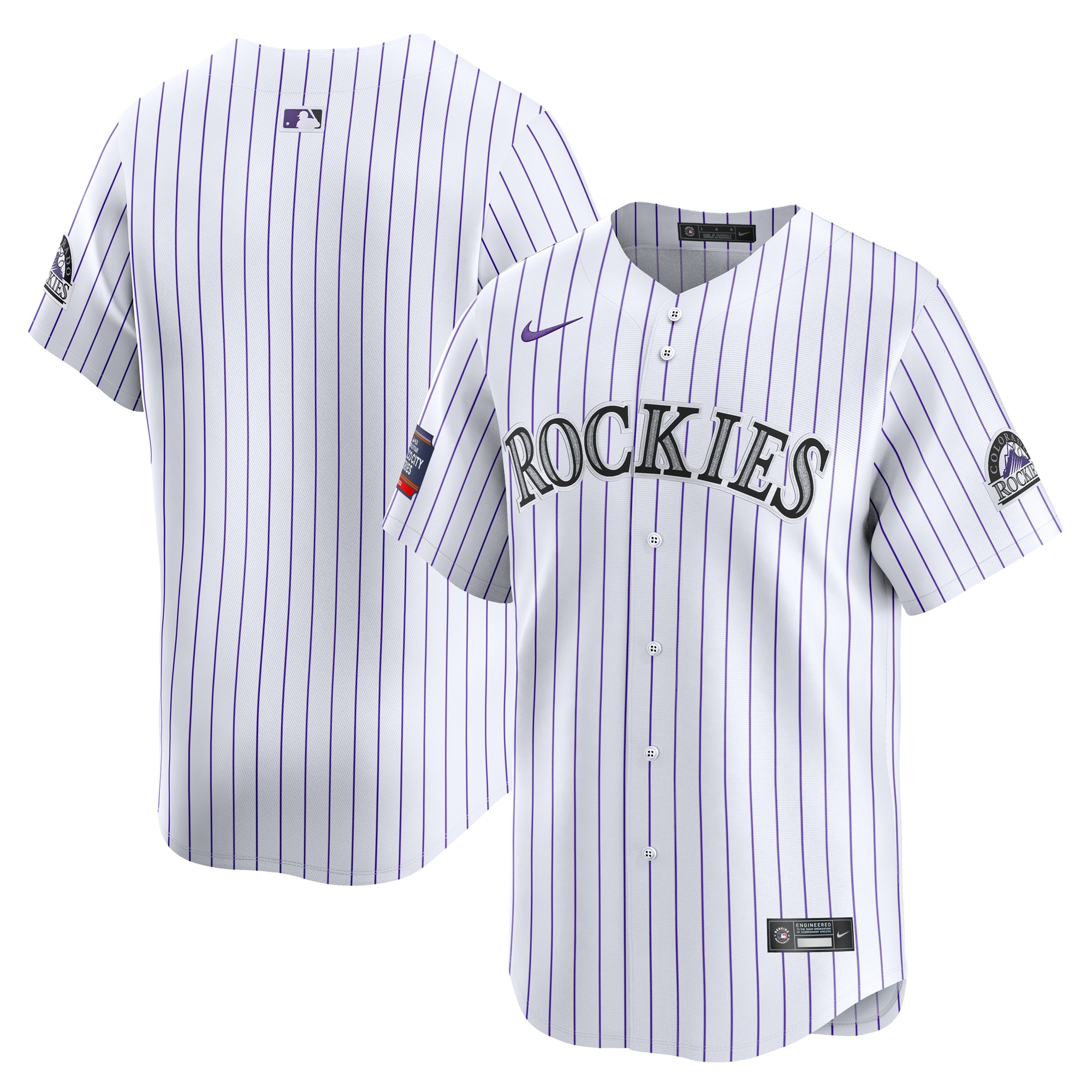 Colorado Rockies 2024 MLB World Tour Mexico City Series Home Limited Jersey\u00c2\u00a0\u00e2\u20ac\u201c White