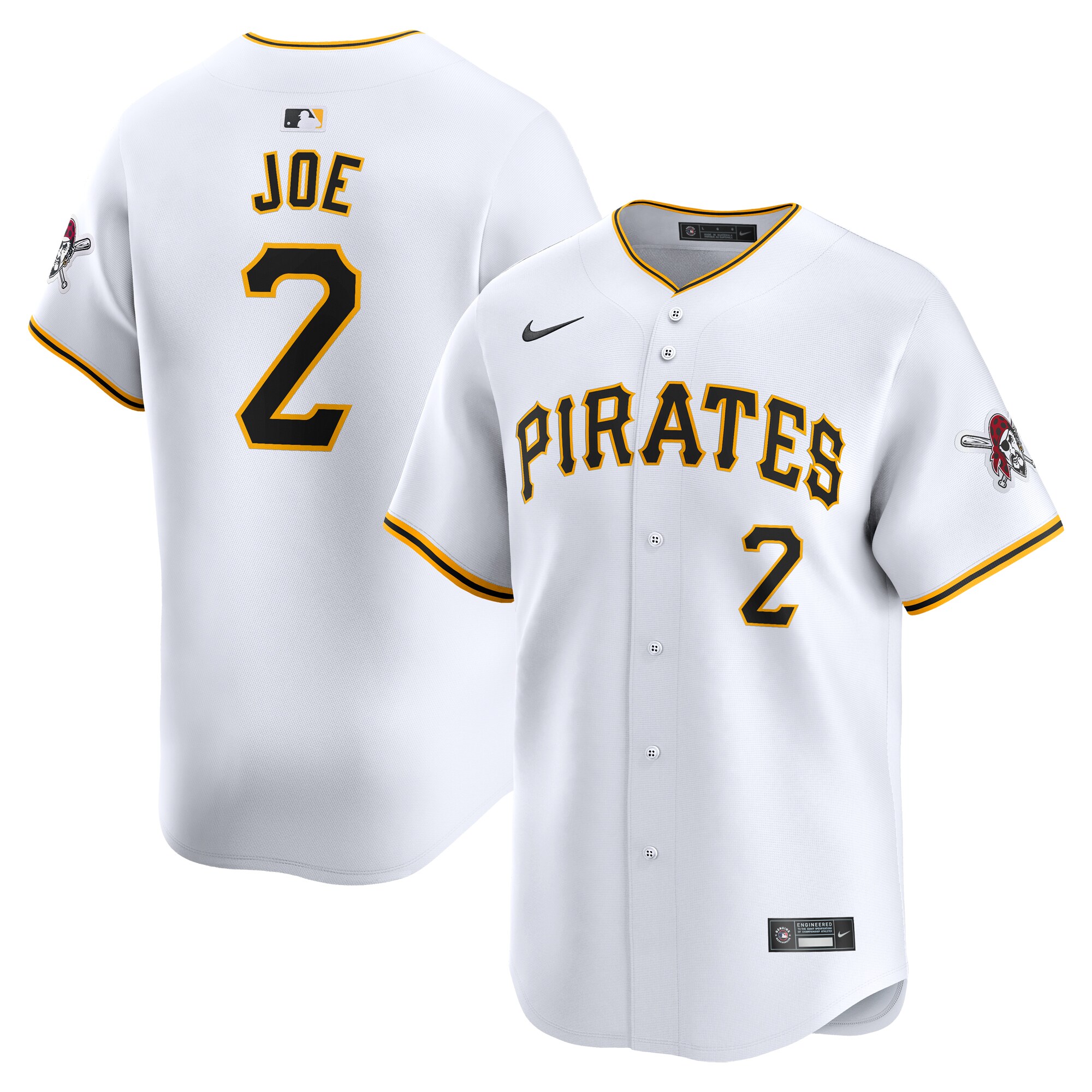 Connor Joe Pittsburgh Pirates Home Limited Player Jersey\u00c2\u00a0\u00e2\u20ac\u201c White