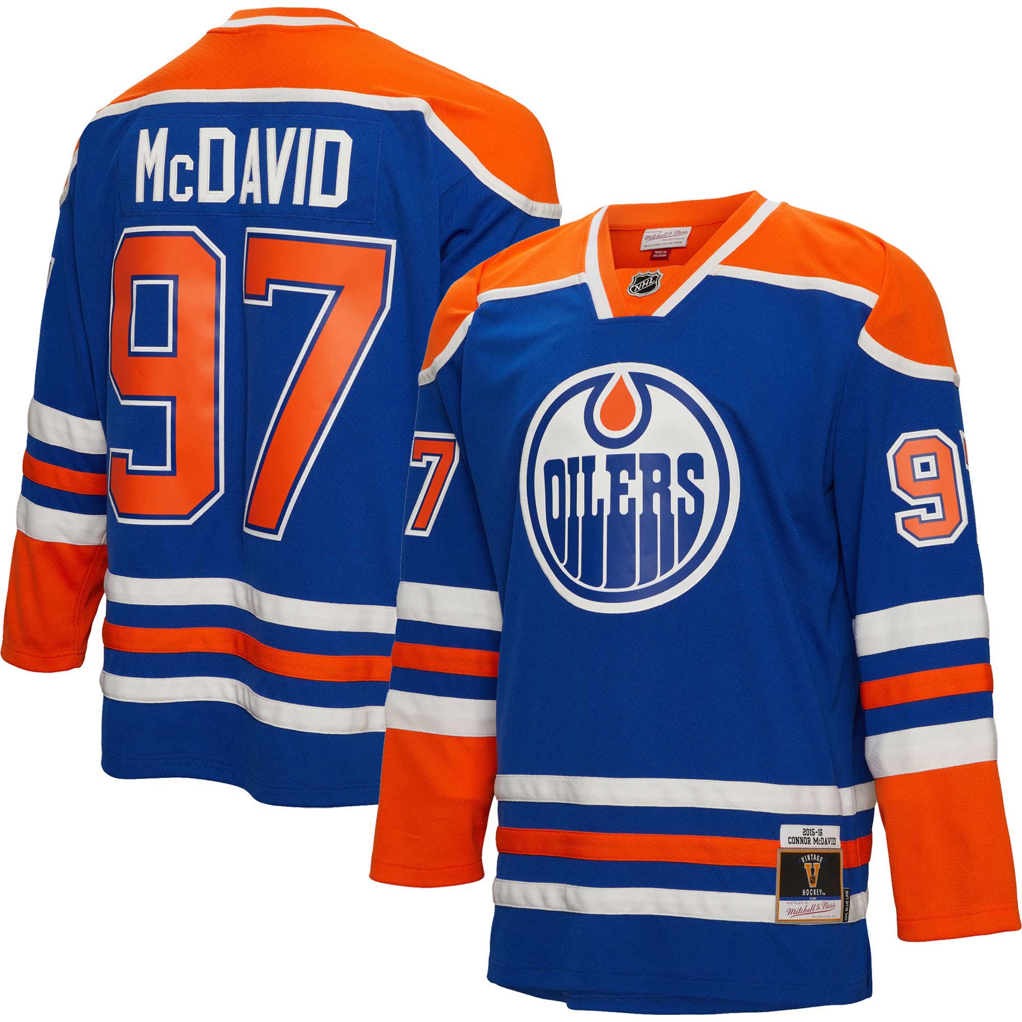 Connor McDavid Edmonton Oilers Mitchell & Ness 2015\/16 Blue Line Player Jersey - Blue