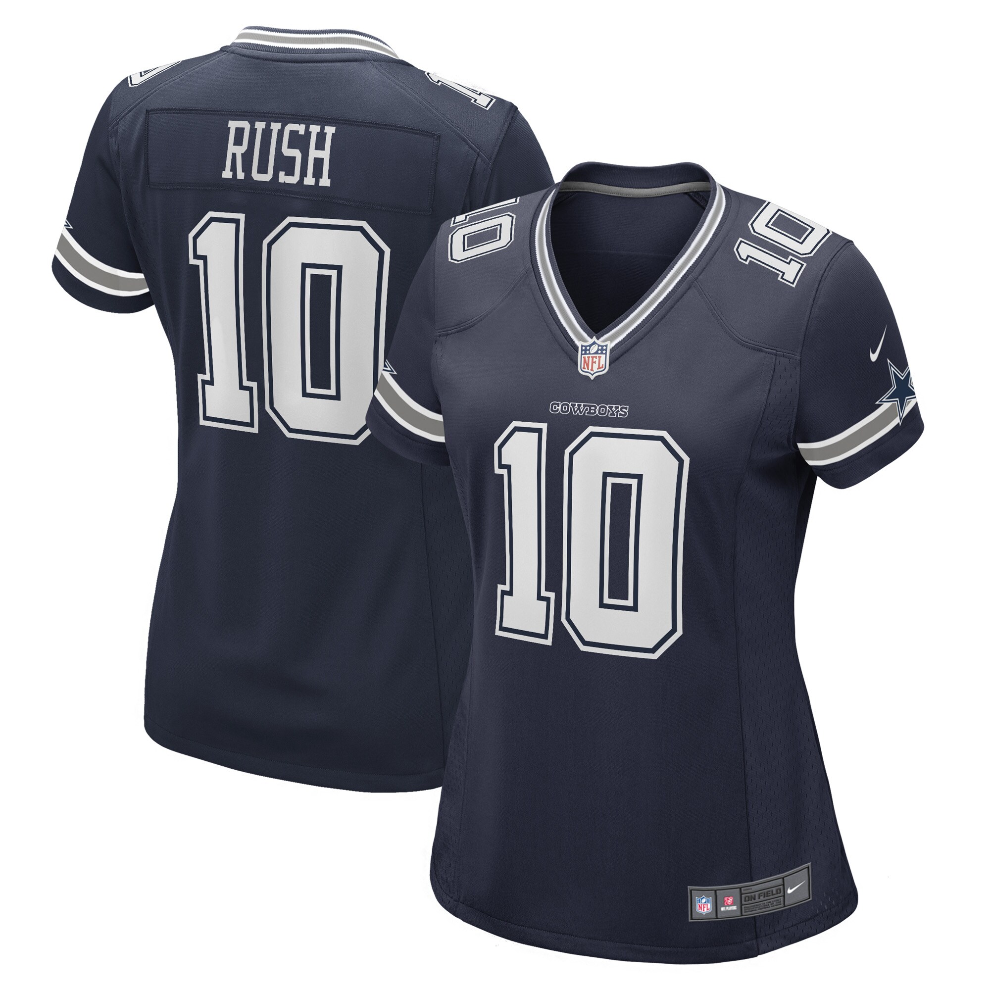 Cooper Rush Dallas Cowboys Women's Game Player Jersey - Navy
