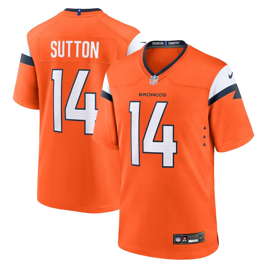 Courtland Sutton 14 Denver Broncos Game Men Jersey - Orange