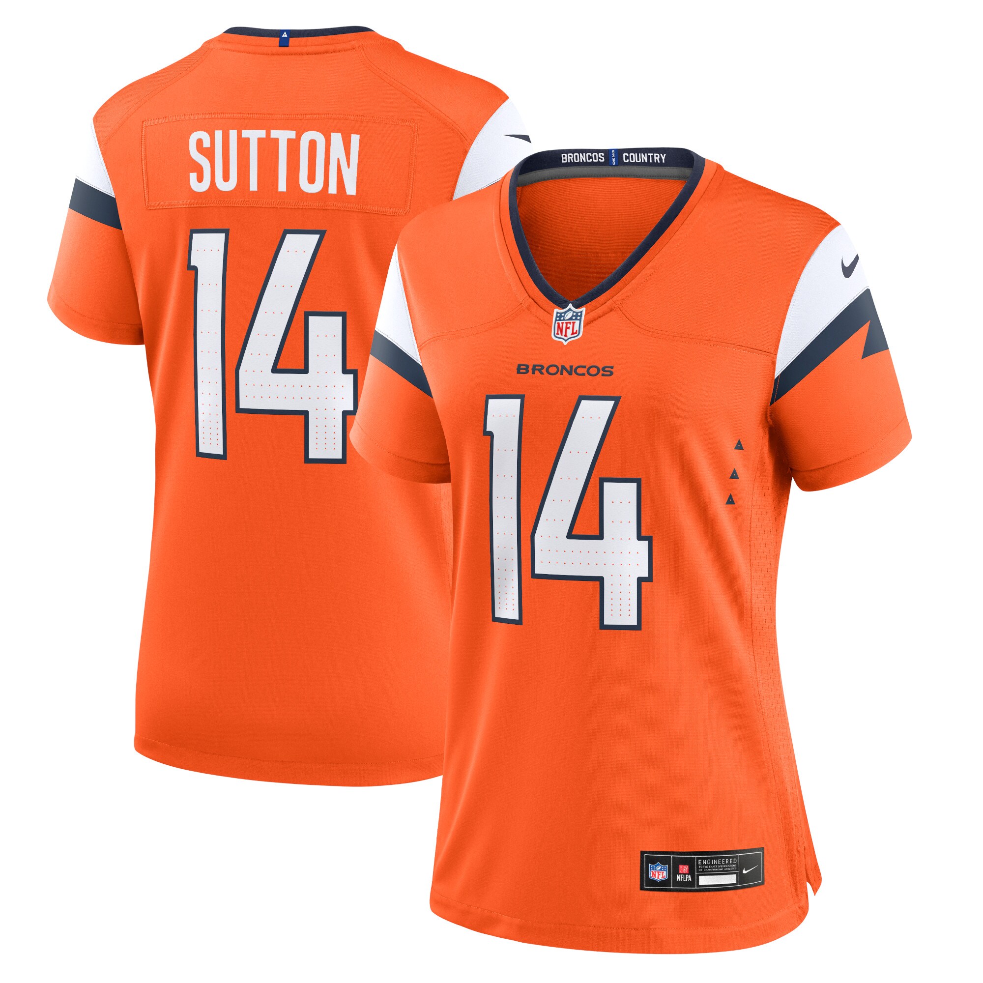 Courtland Sutton Denver Broncos Women's Game Jersey - Orange
