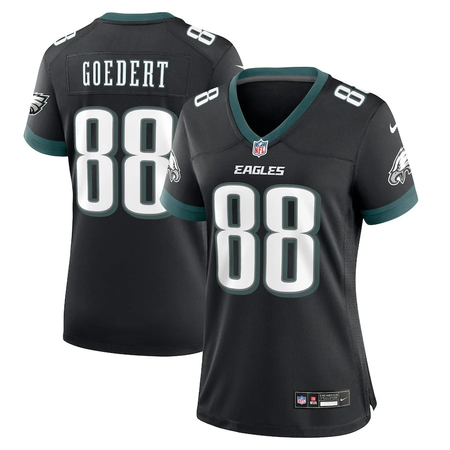 Dallas Goedert 88 Philadelphia Eagles Alternate Game Women Jersey - Black