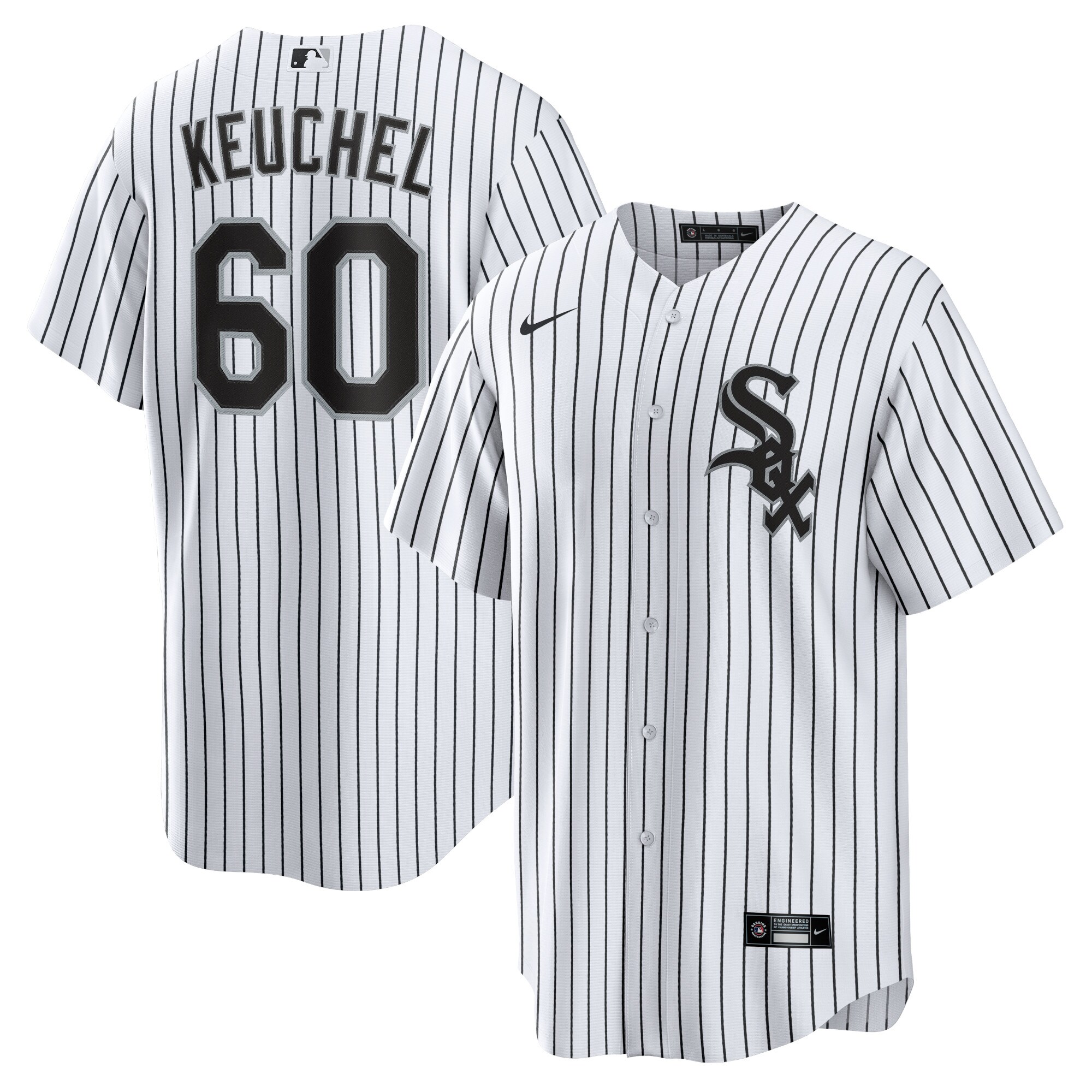 Dallas Keuchel Chicago White Sox Home Replica Player Jersey - White\/Black